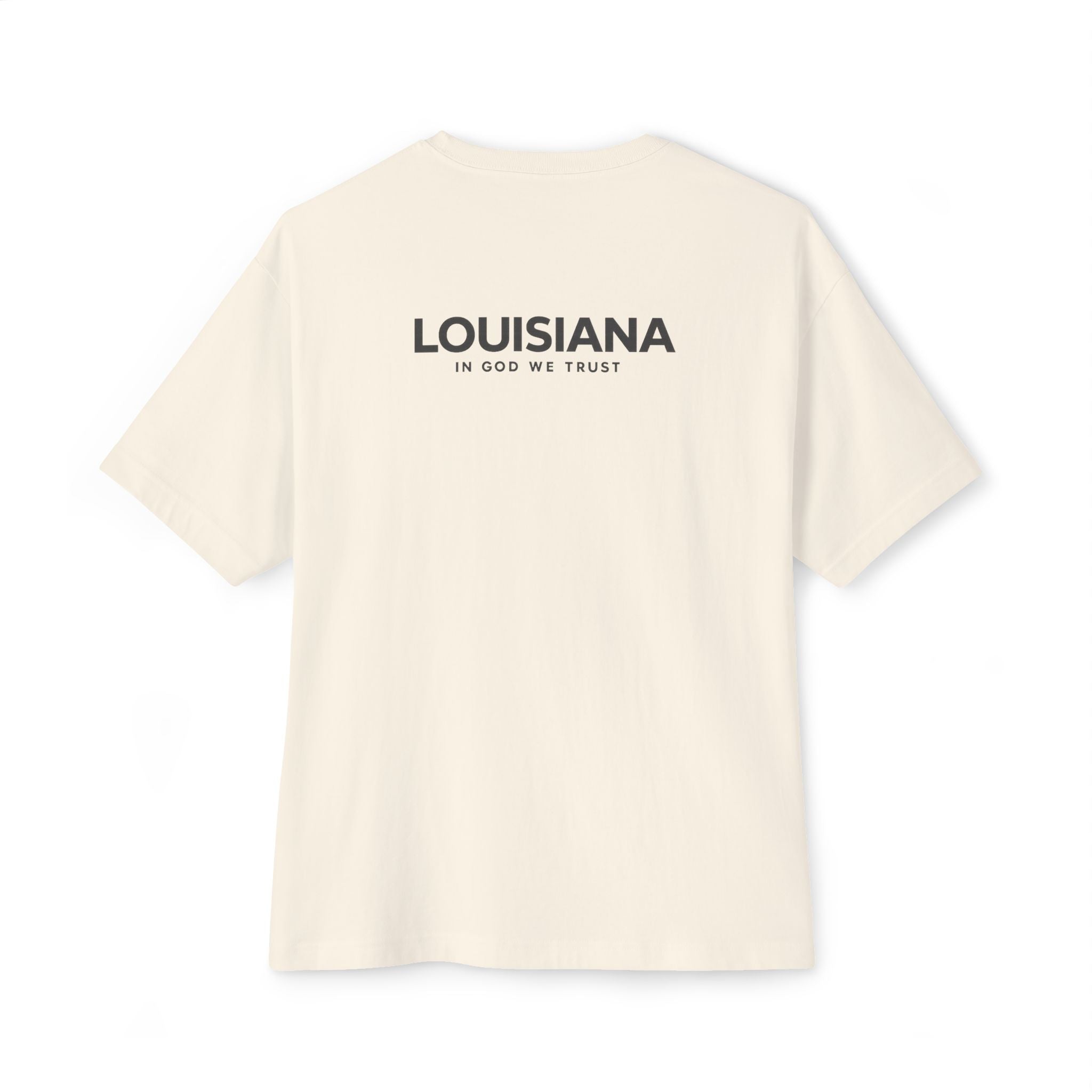 Louisiana All State In God We Trust Unisex Casual Oversized Boxy Tee