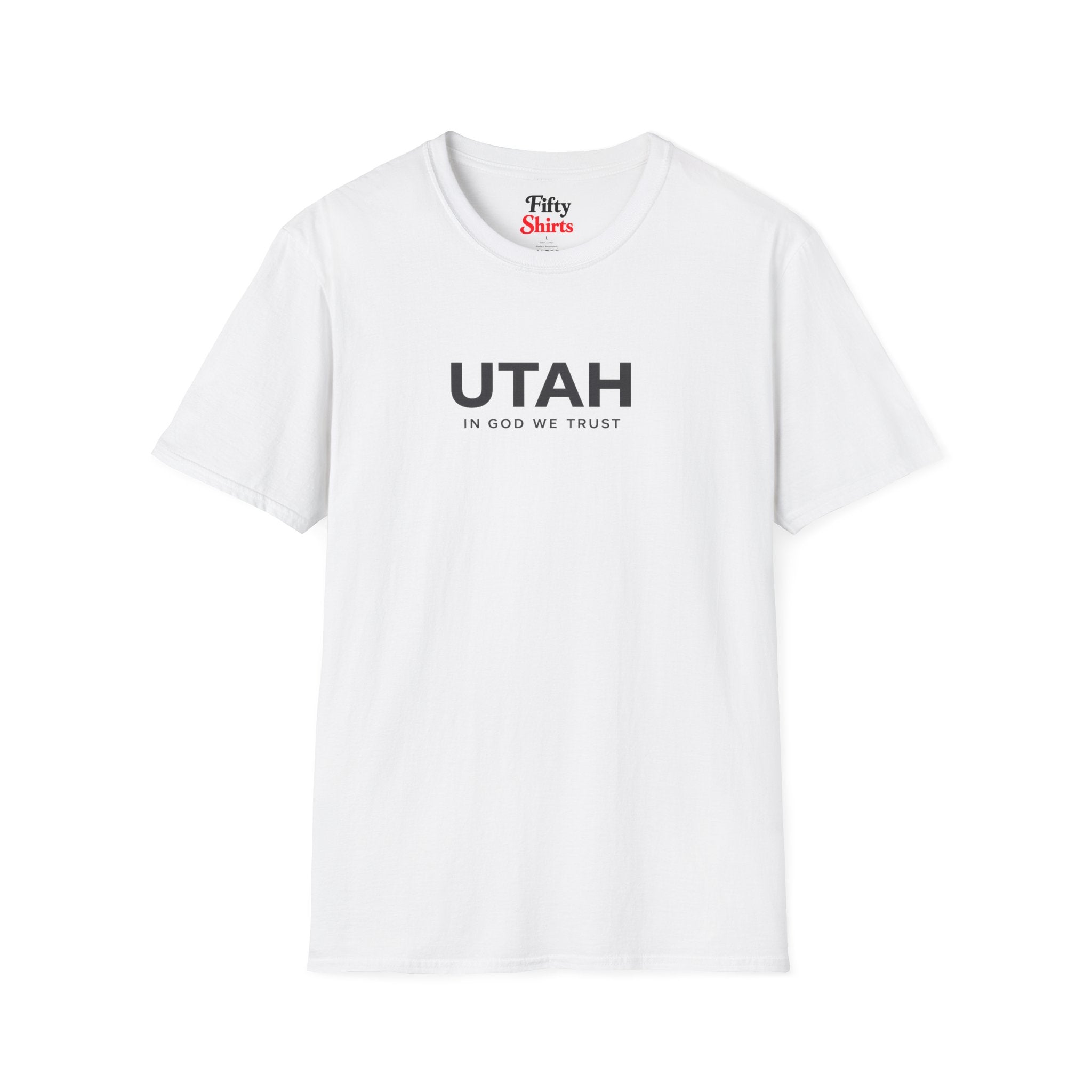 Utah All State In God We Trust Front Design Unisex Everyday Tee