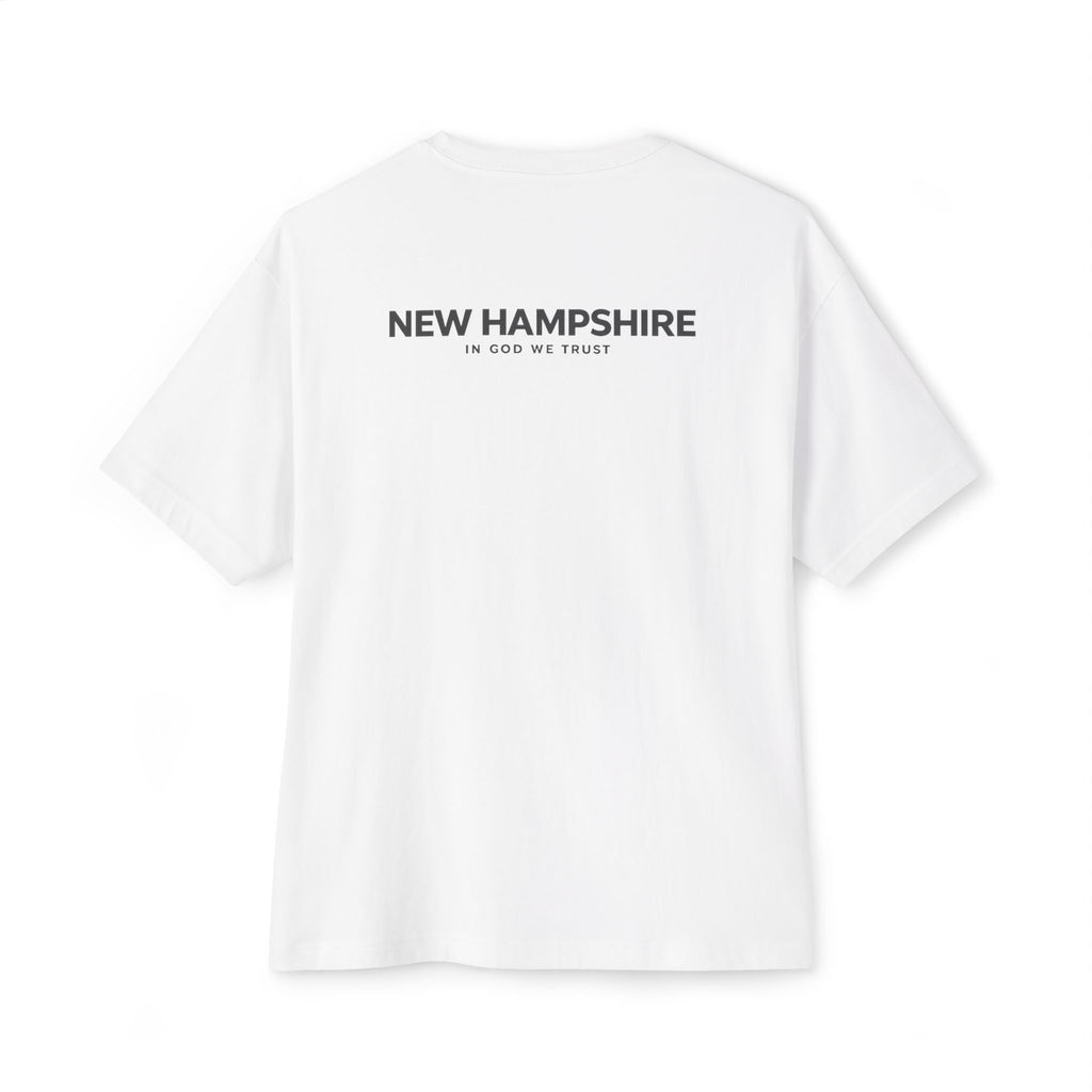 New Hampshire All State In God We Trust Unisex Casual Oversized Boxy Tee