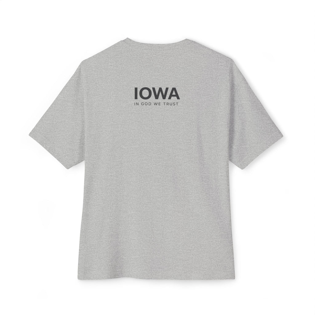 Iowa All State In God We Trust Unisex Casual Oversized Boxy Tee