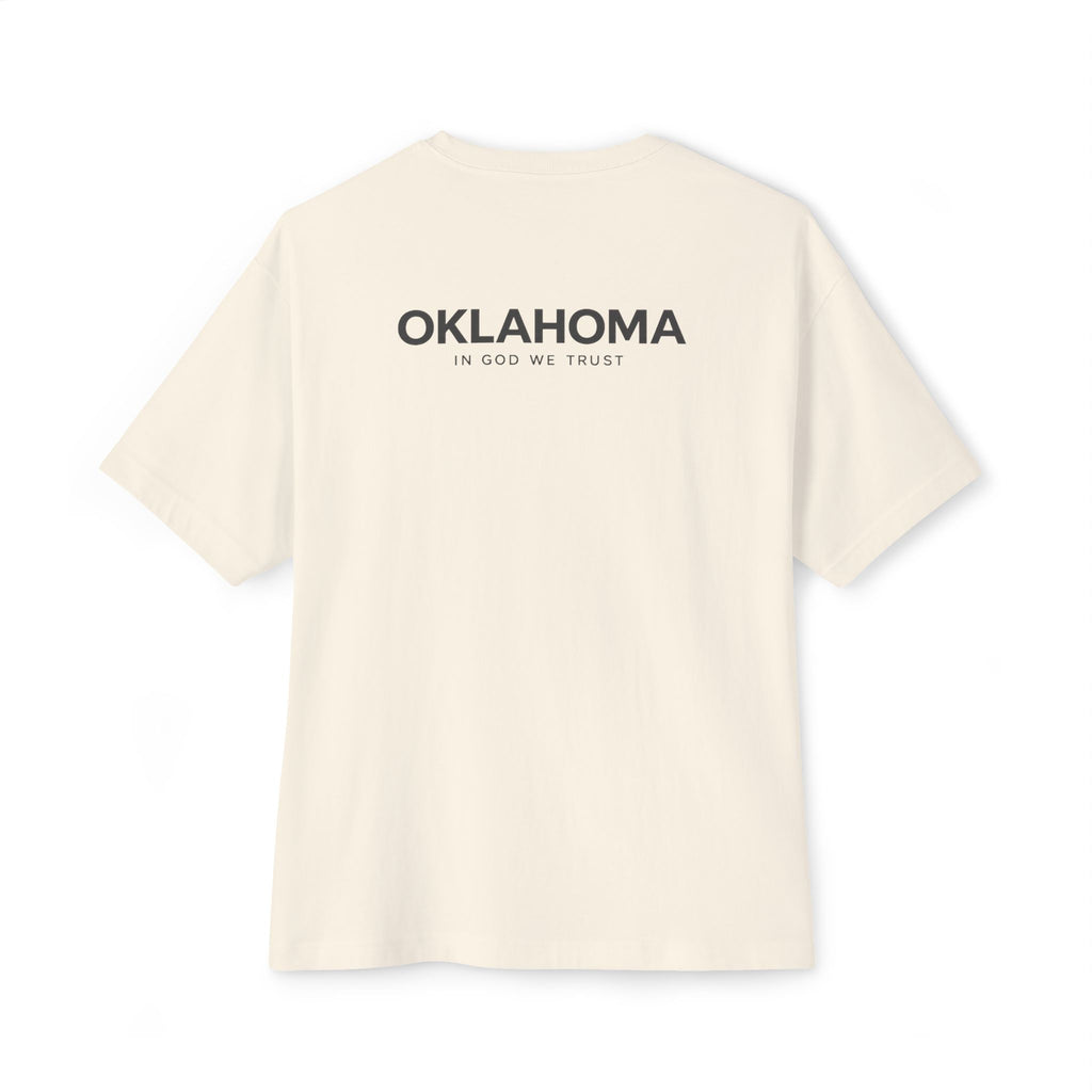 Oklahoma All State In God We Trust Unisex Casual Oversized Boxy Tee