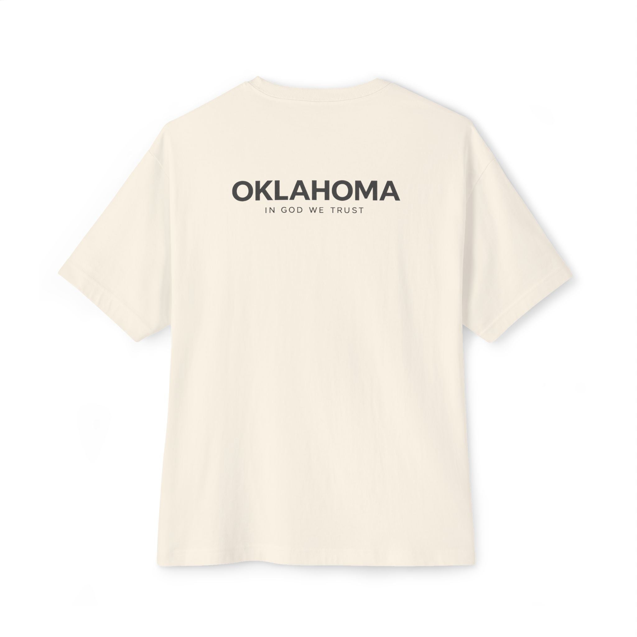 Oklahoma All State In God We Trust Unisex Casual Oversized Boxy Tee