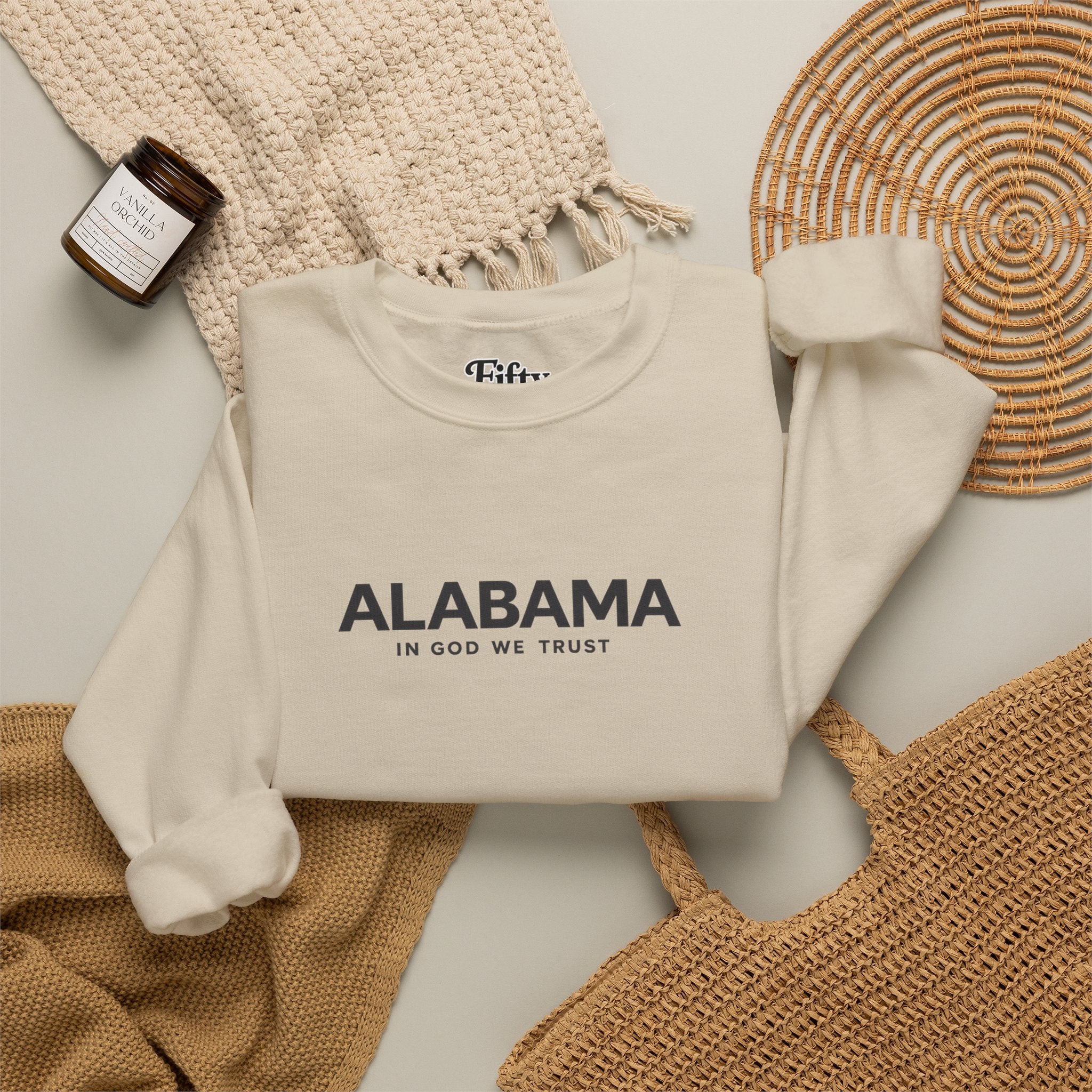 Alabama All State In God We Trust Unisex Crewneck Sweatshirt