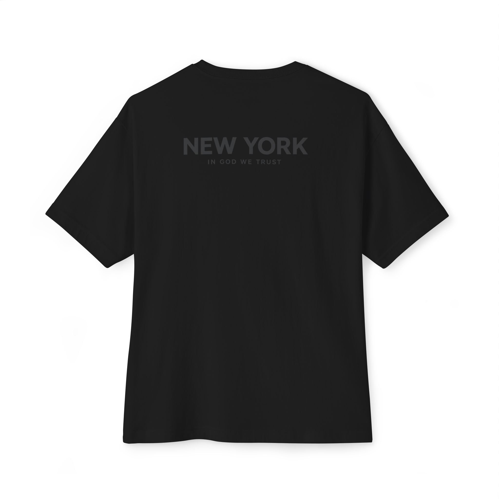 New York All State In God We Trust Unisex Casual Oversized Boxy Tee