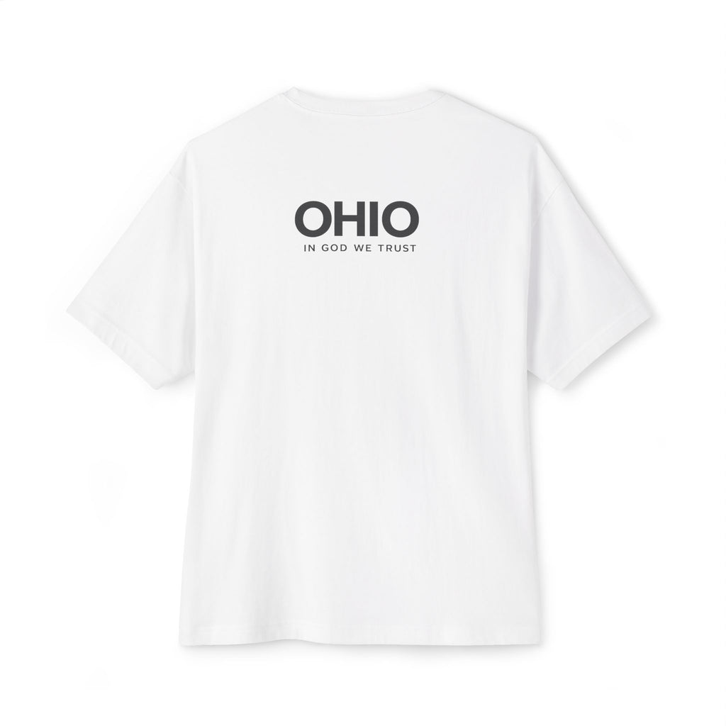 Ohio All State In God We Trust Unisex Casual Oversized Boxy Tee