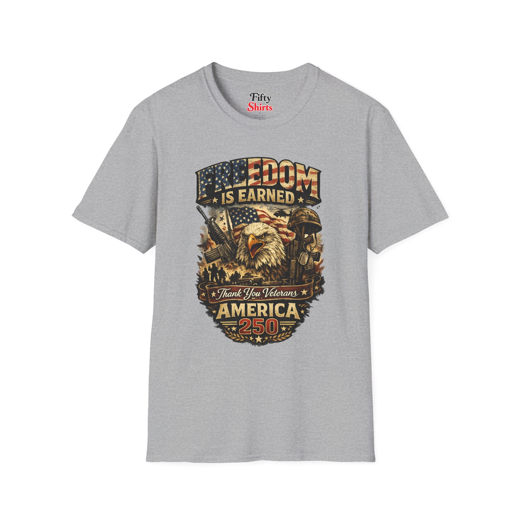 America 250 Veterans Freedom Is Earned Thank You Veterans