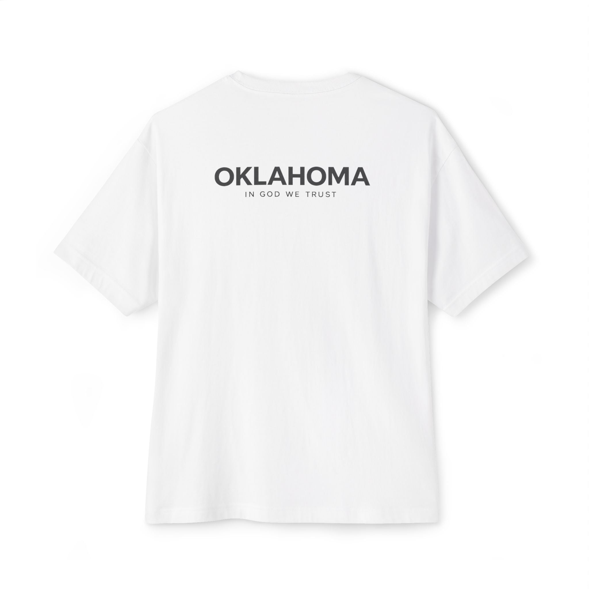 Oklahoma All State In God We Trust Unisex Casual Oversized Boxy Tee