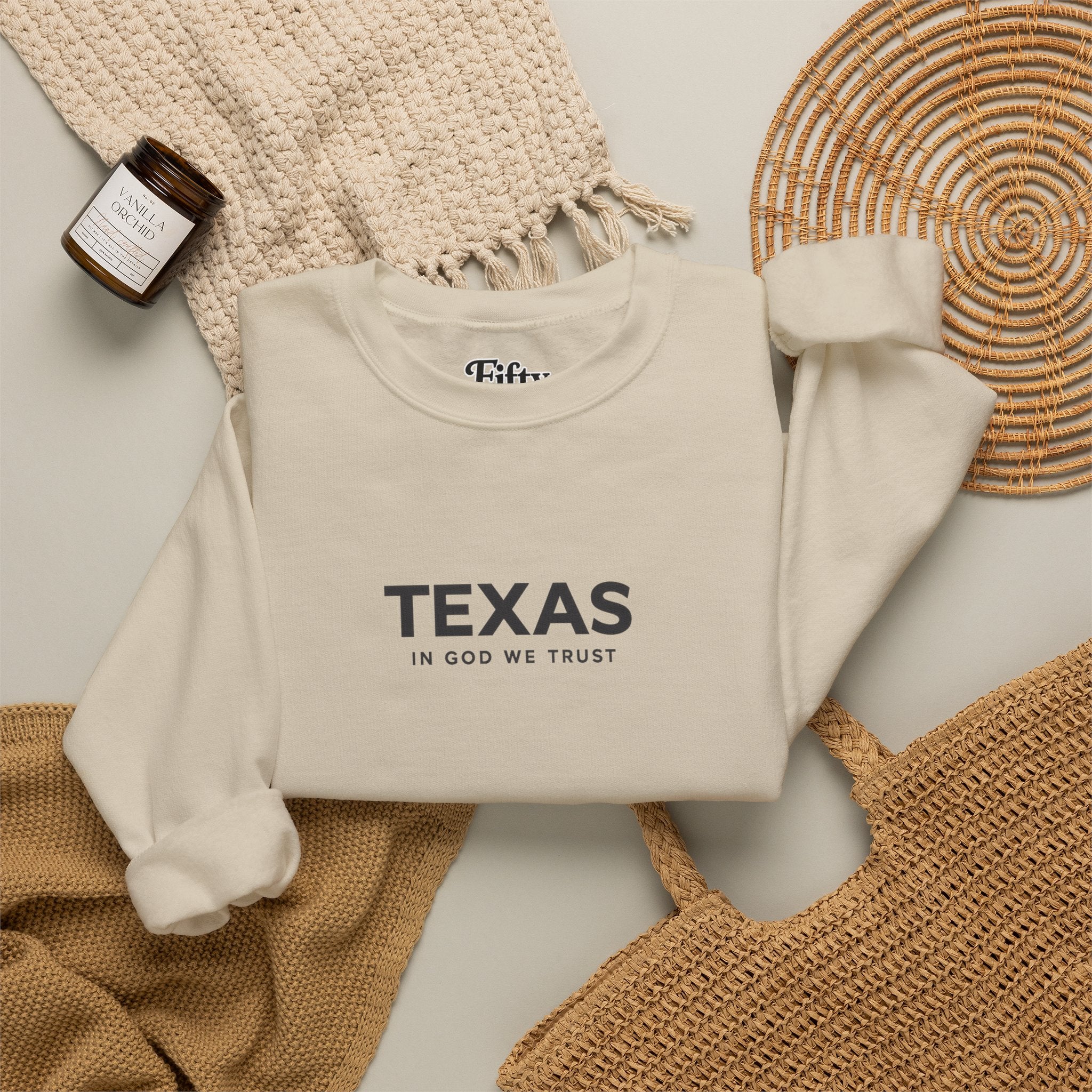 Texas All State In God We Trust Unisex Crewneck Sweatshirt