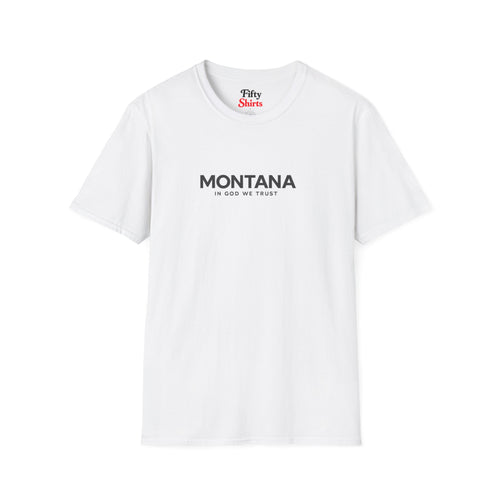 Montana All State In God We Trust Front Design Unisex Everyday Tee