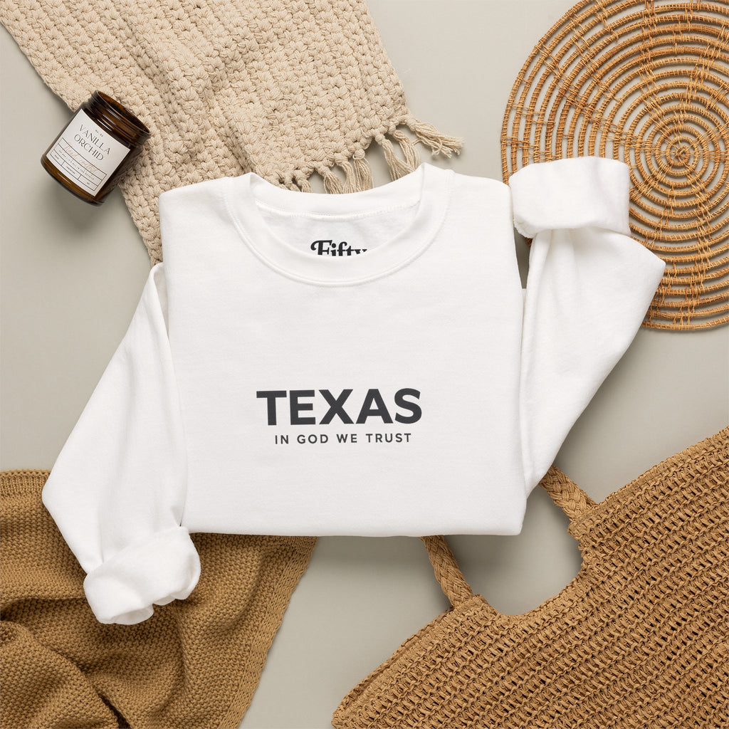 Texas All State In God We Trust Unisex Crewneck Sweatshirt