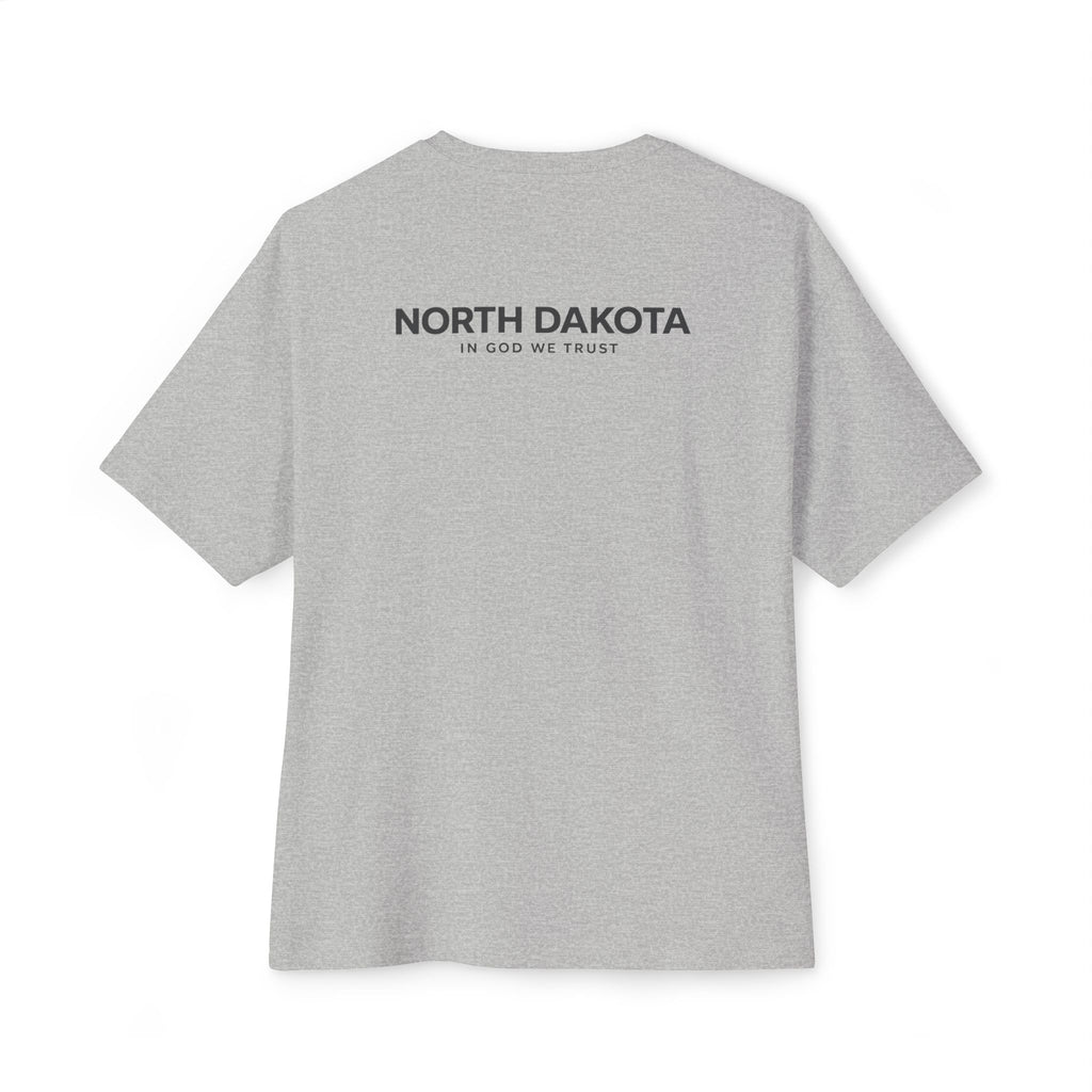 North Dakota All State In God We Trust Unisex Casual Oversized Boxy Tee