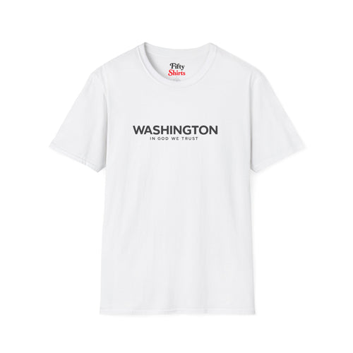 Washington All State In God We Trust Front Design Unisex Everyday Tee