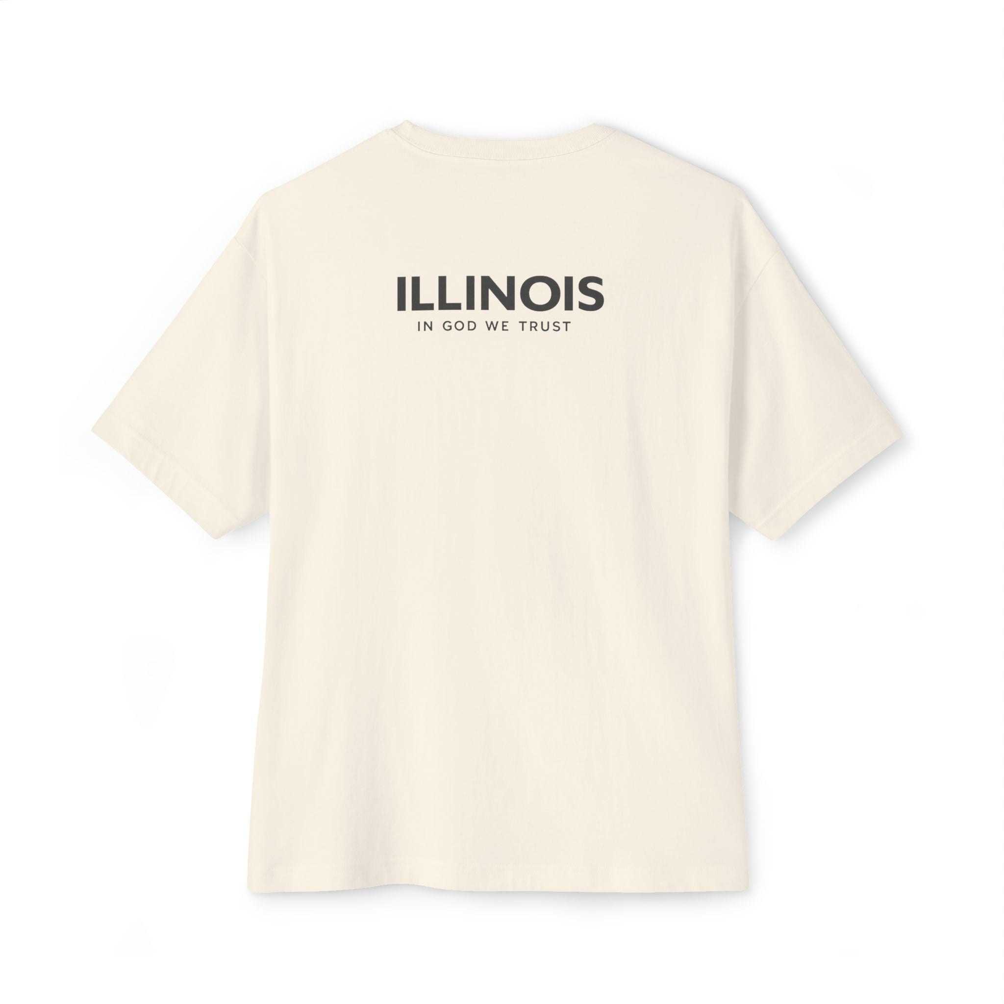 Illinois All State In God We Trust Unisex Casual Oversized Boxy Tee