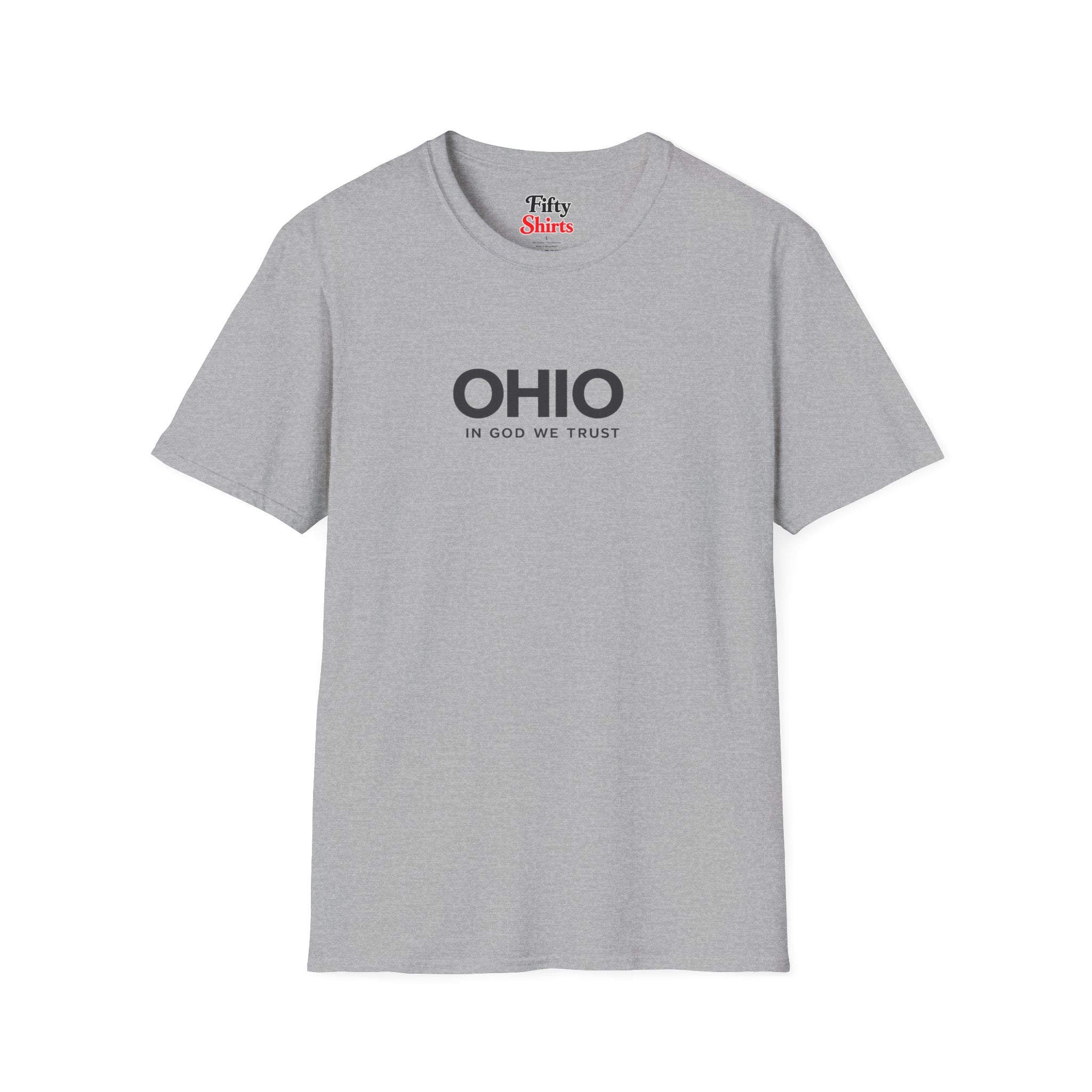 Ohio All State In God We Trust Front Design Unisex Everyday Tee