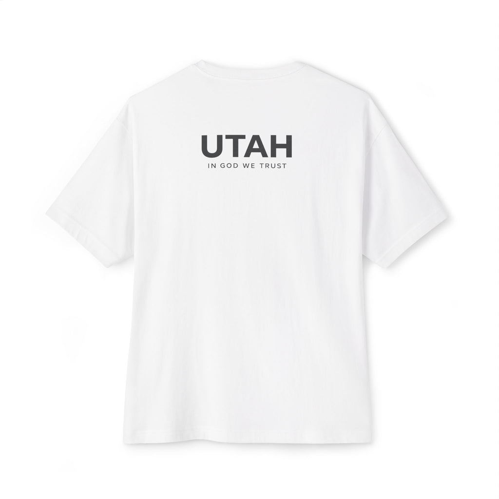 Utah All State In God We Trust Unisex Casual Oversized Boxy Tee