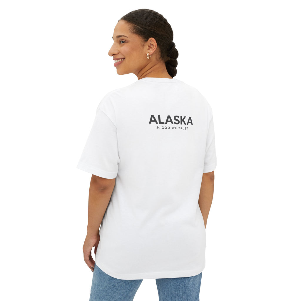 Alaska All State In God We Trust Unisex Casual Oversized Boxy Tee