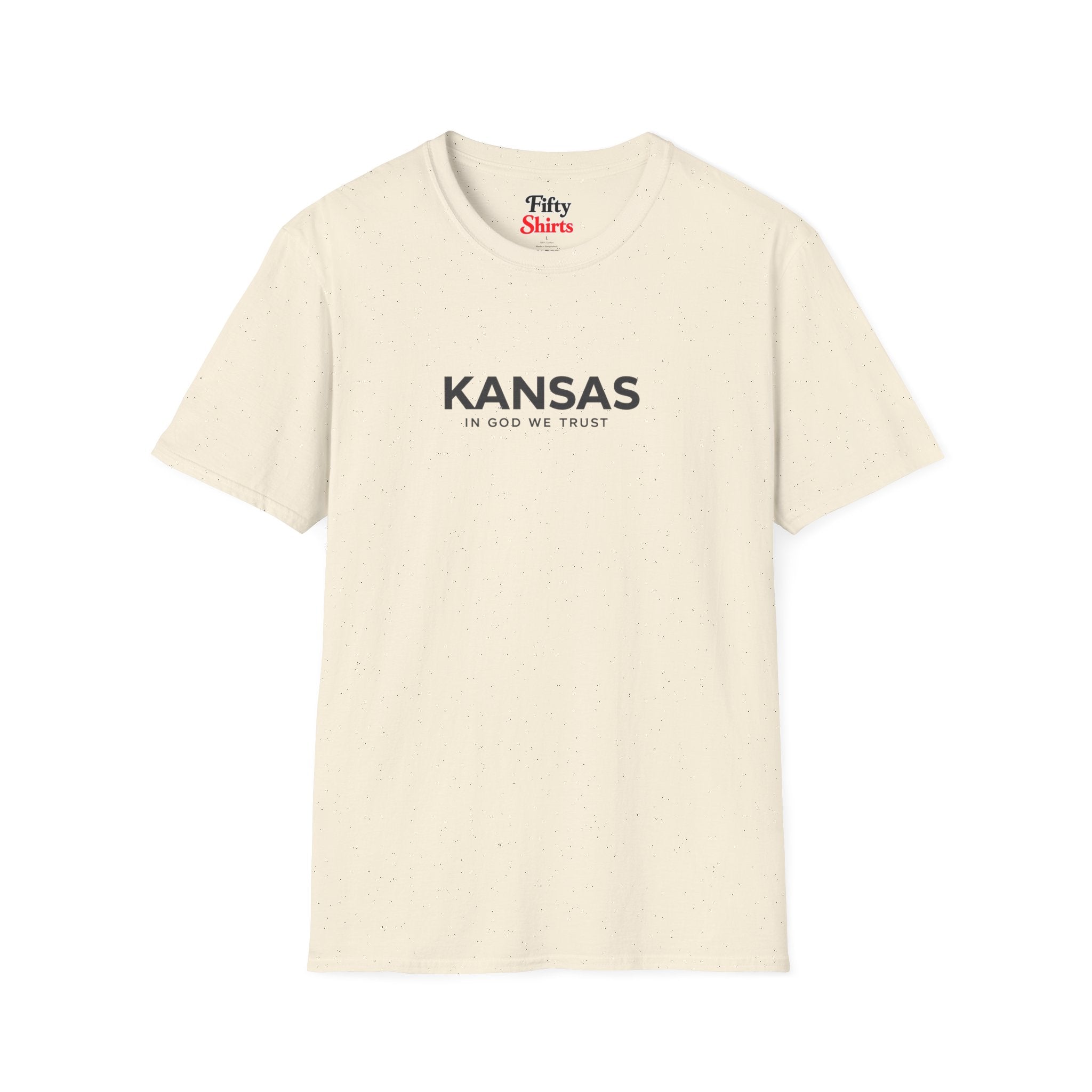Kansas All State In God We Trust Front Design Unisex Everyday Tee