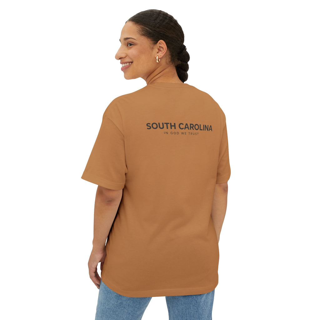 South Carolina All State In God We Trust Unisex Casual Oversized Boxy Tee