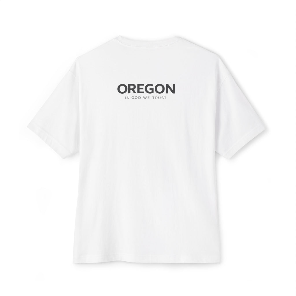 Oregon All State In God We Trust Unisex Casual Oversized Boxy Tee
