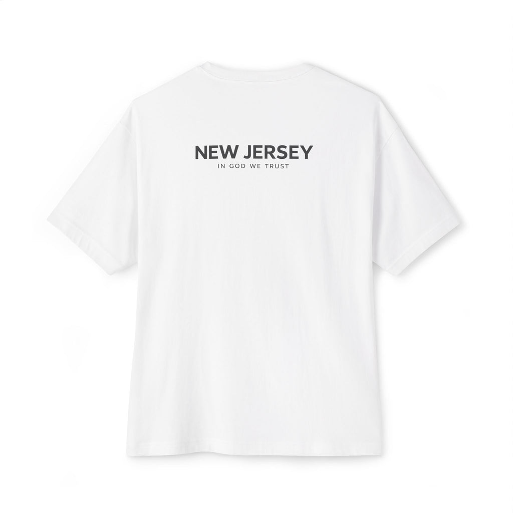 New Jersey All State In God We Trust Unisex Casual Oversized Boxy Tee