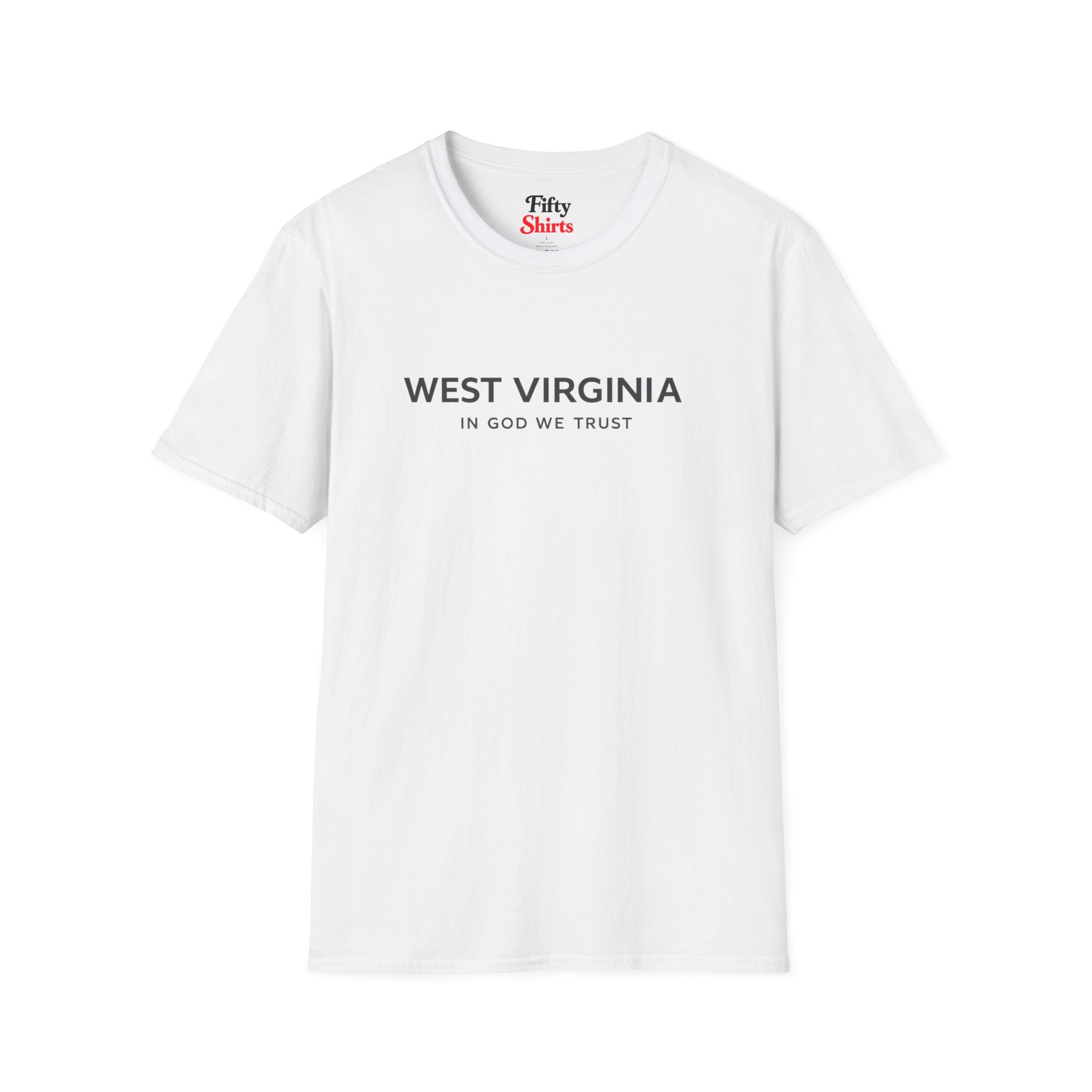 West Virginia All State In God We Trust Front Design Unisex Everyday Tee