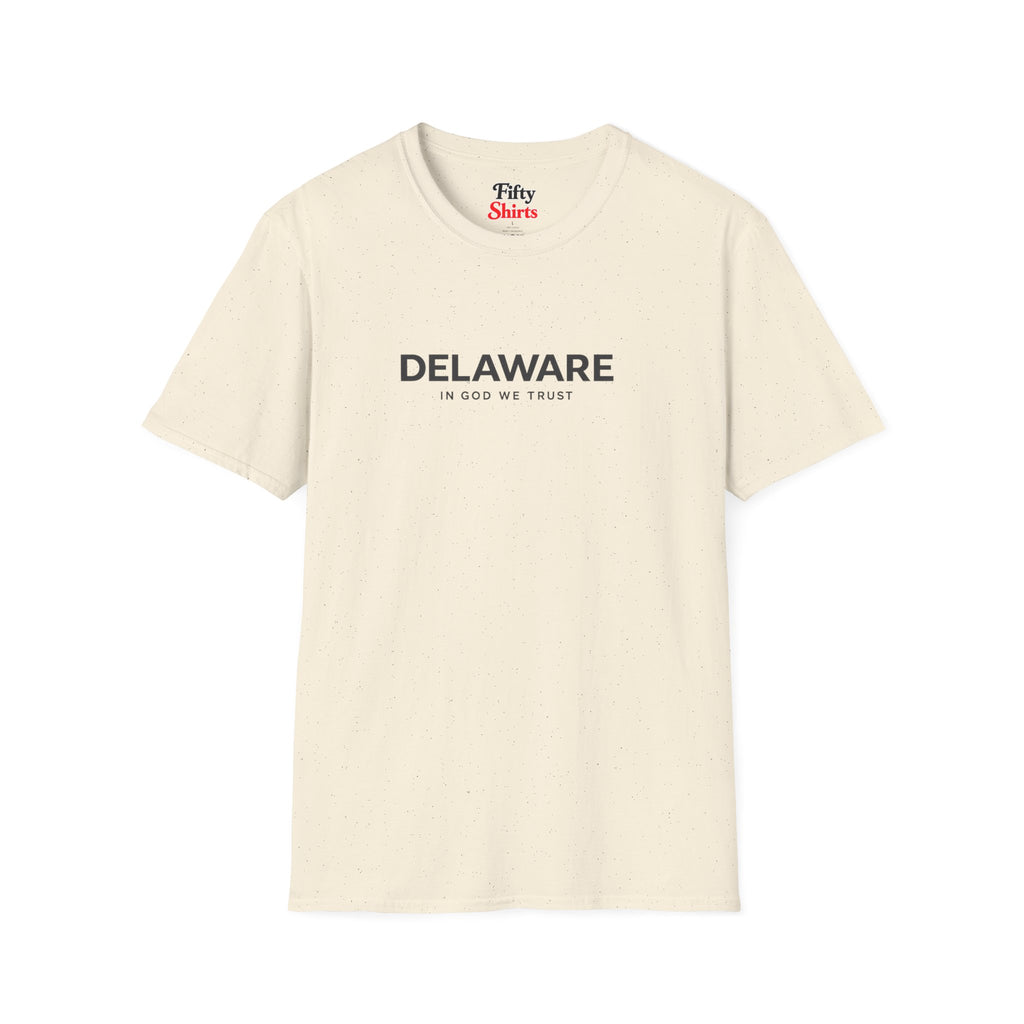 Delaware All State In God We Trust Front Design Unisex Everyday Tee