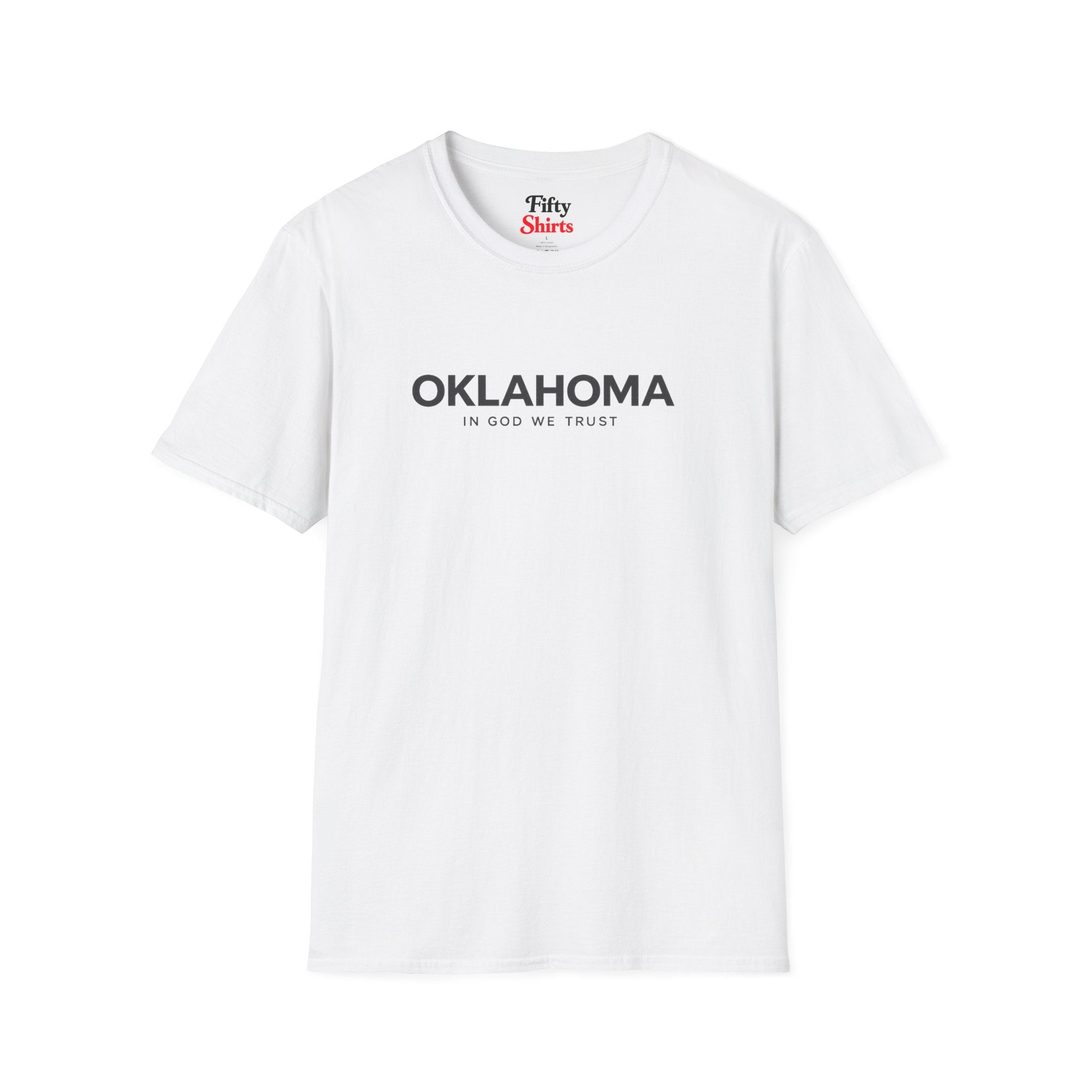 Oklahoma All State In God We Trust Front Design Unisex Everyday Tee