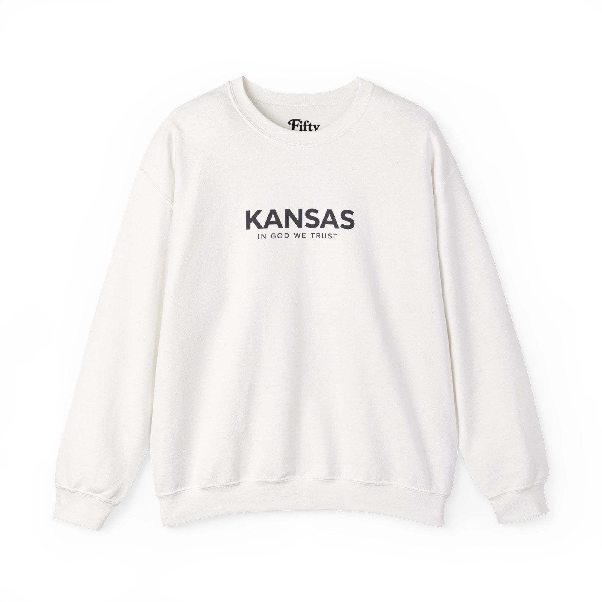 Kansas All State In God We Trust Unisex Crewneck Sweatshirt