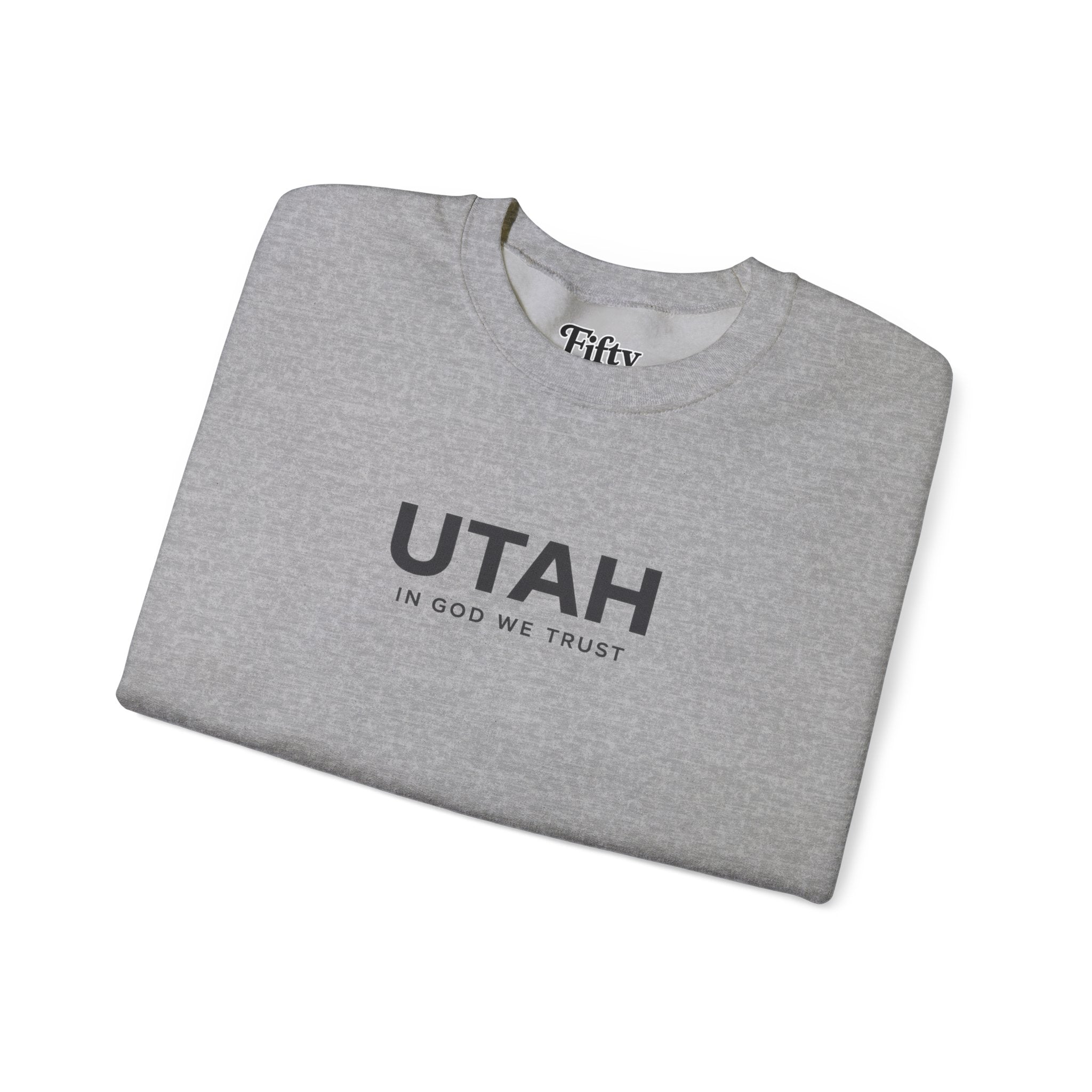 Utah All State In God We Trust Unisex Crewneck Sweatshirt