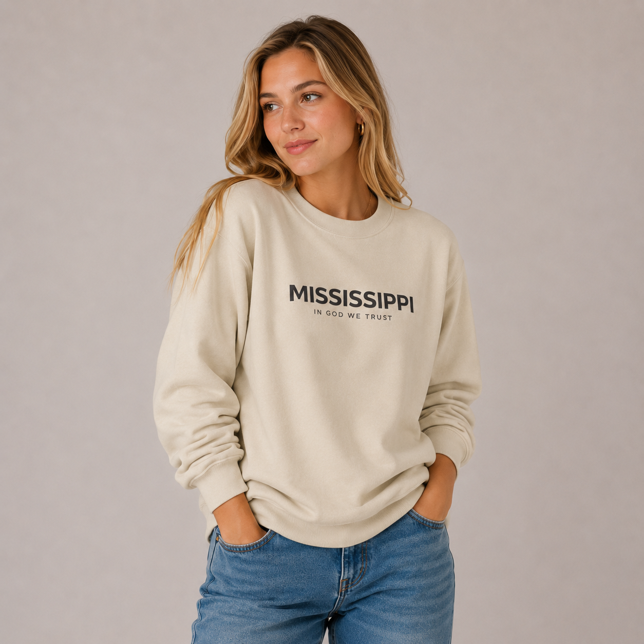 Mississippi All State In God We Trust Unisex Crewneck Sweatshirt