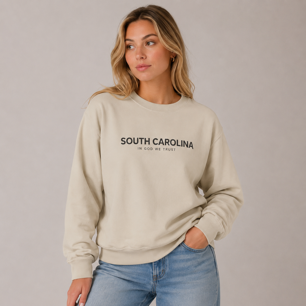 South Carolina All State In God We Trust Unisex Crewneck Sweatshirt