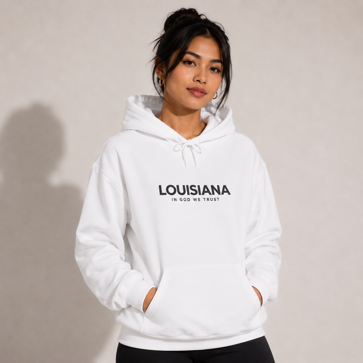 Louisiana All State In God We Trust Unisex Hooded Sweatshirt