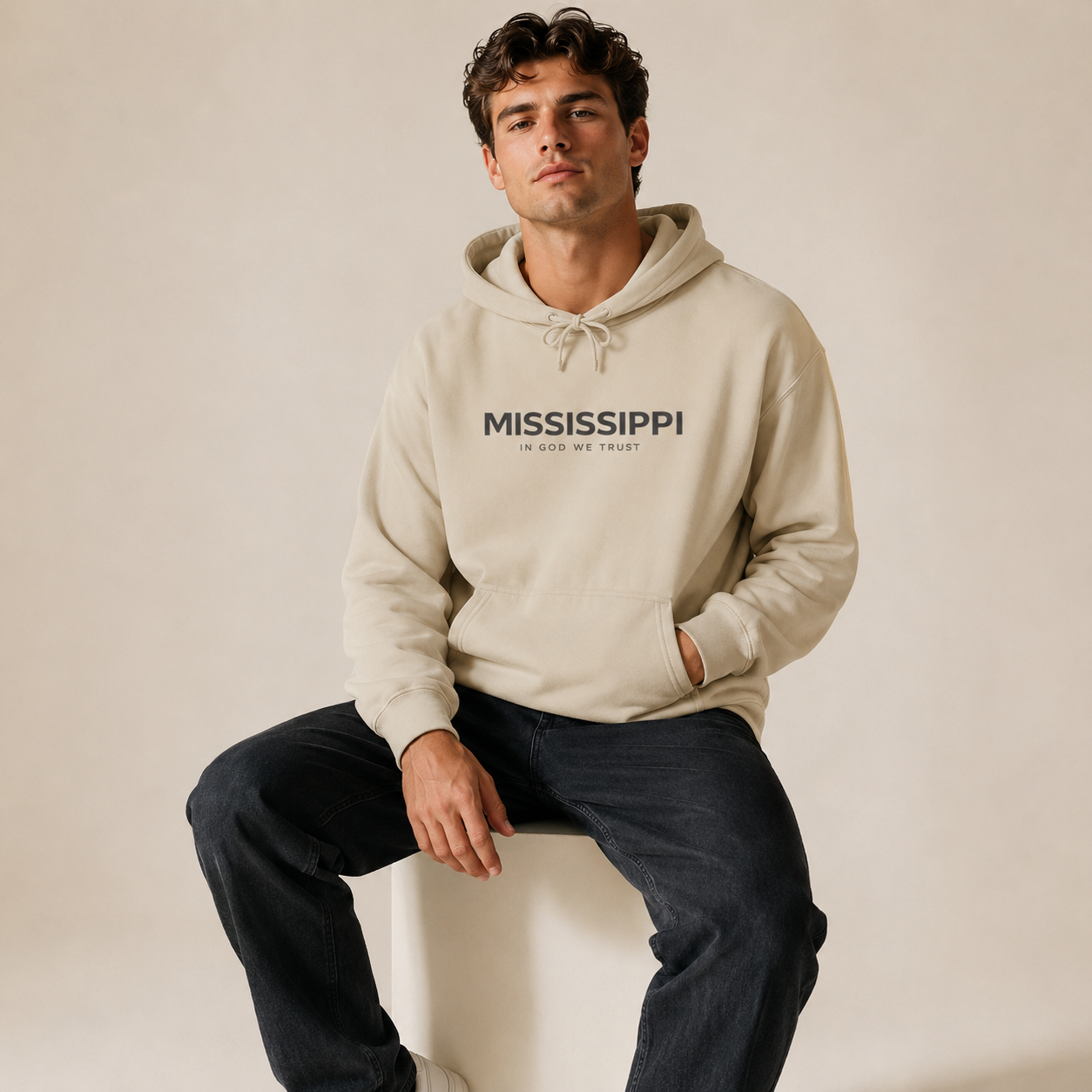 Mississippi All State In God We Trust Unisex Hooded Sweatshirt