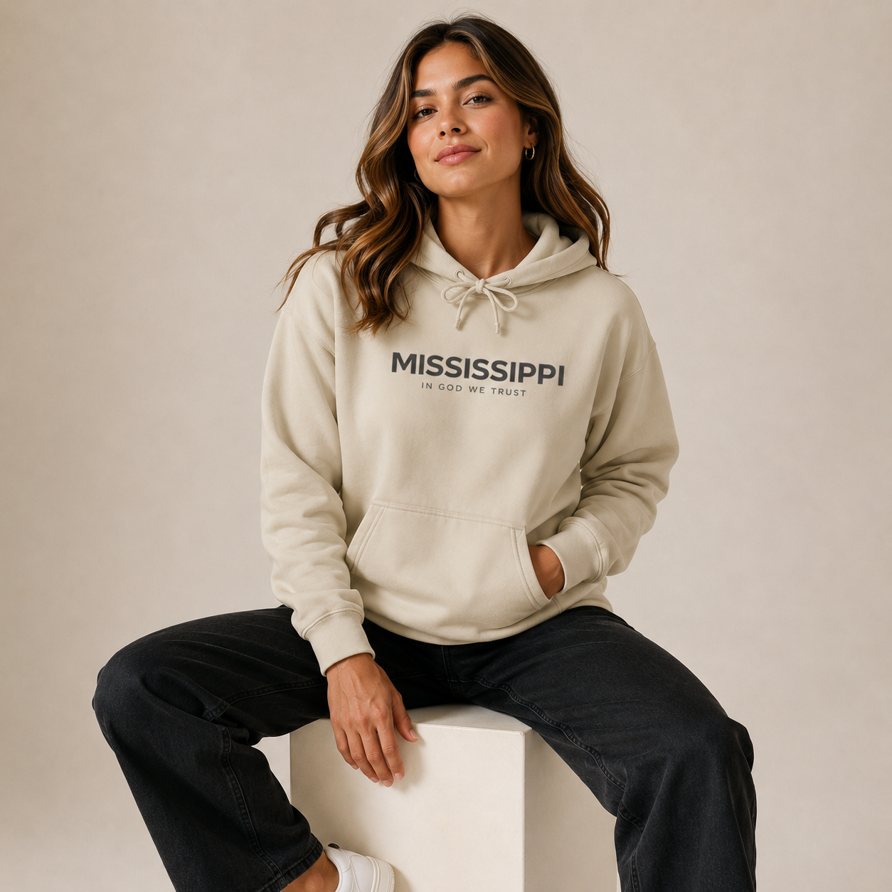 Mississippi All State In God We Trust Unisex Hooded Sweatshirt