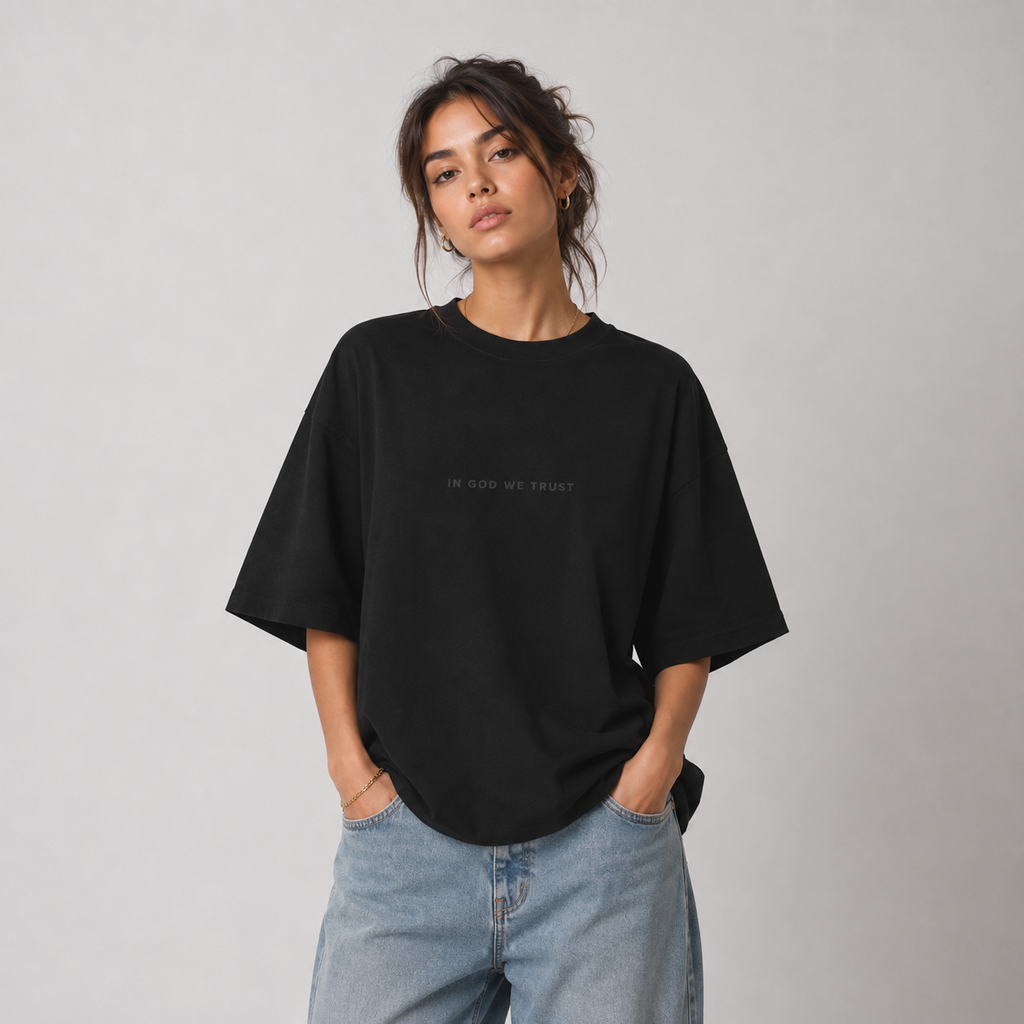 Louisiana All State In God We Trust Unisex Casual Oversized Boxy Tee