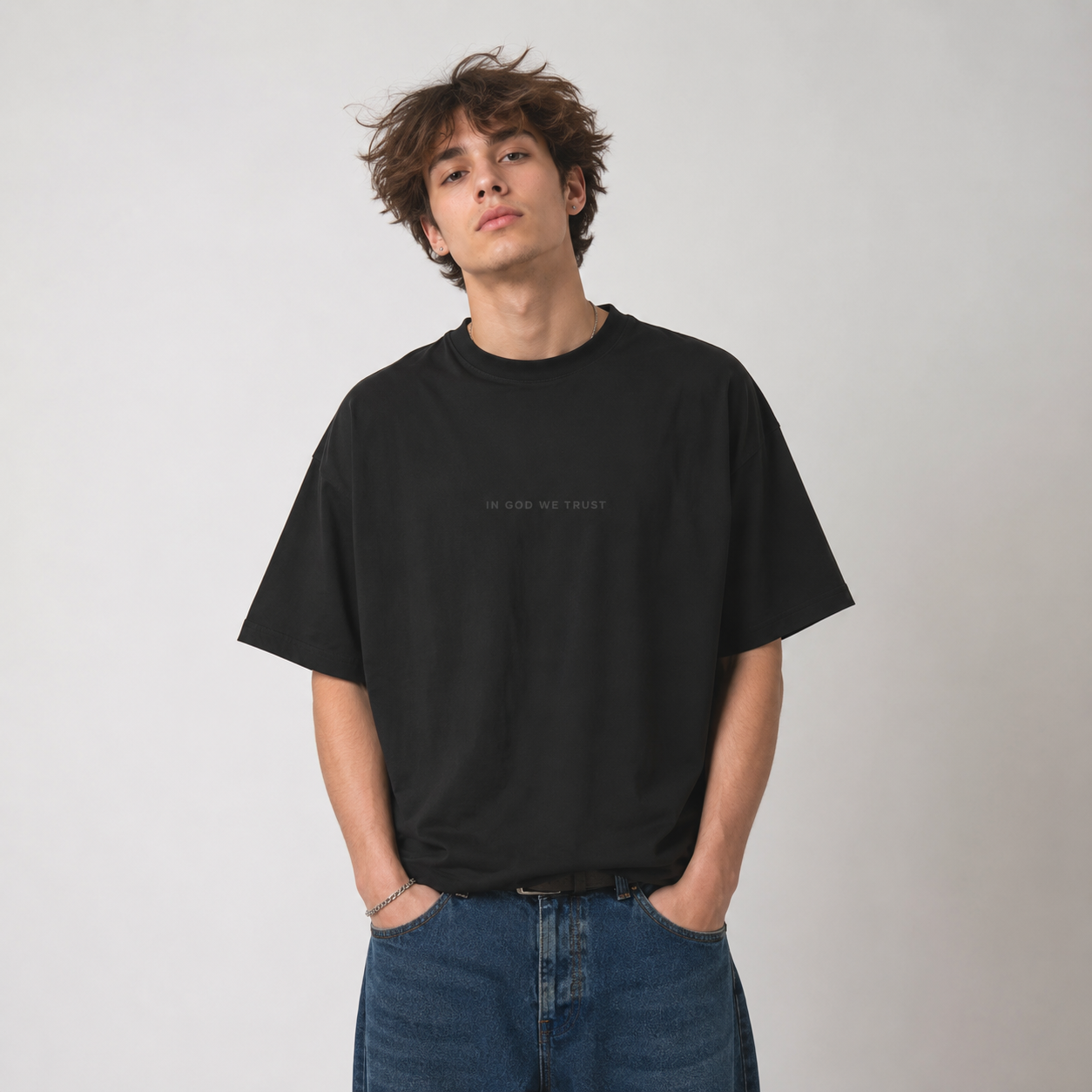 Louisiana All State In God We Trust Unisex Casual Oversized Boxy Tee