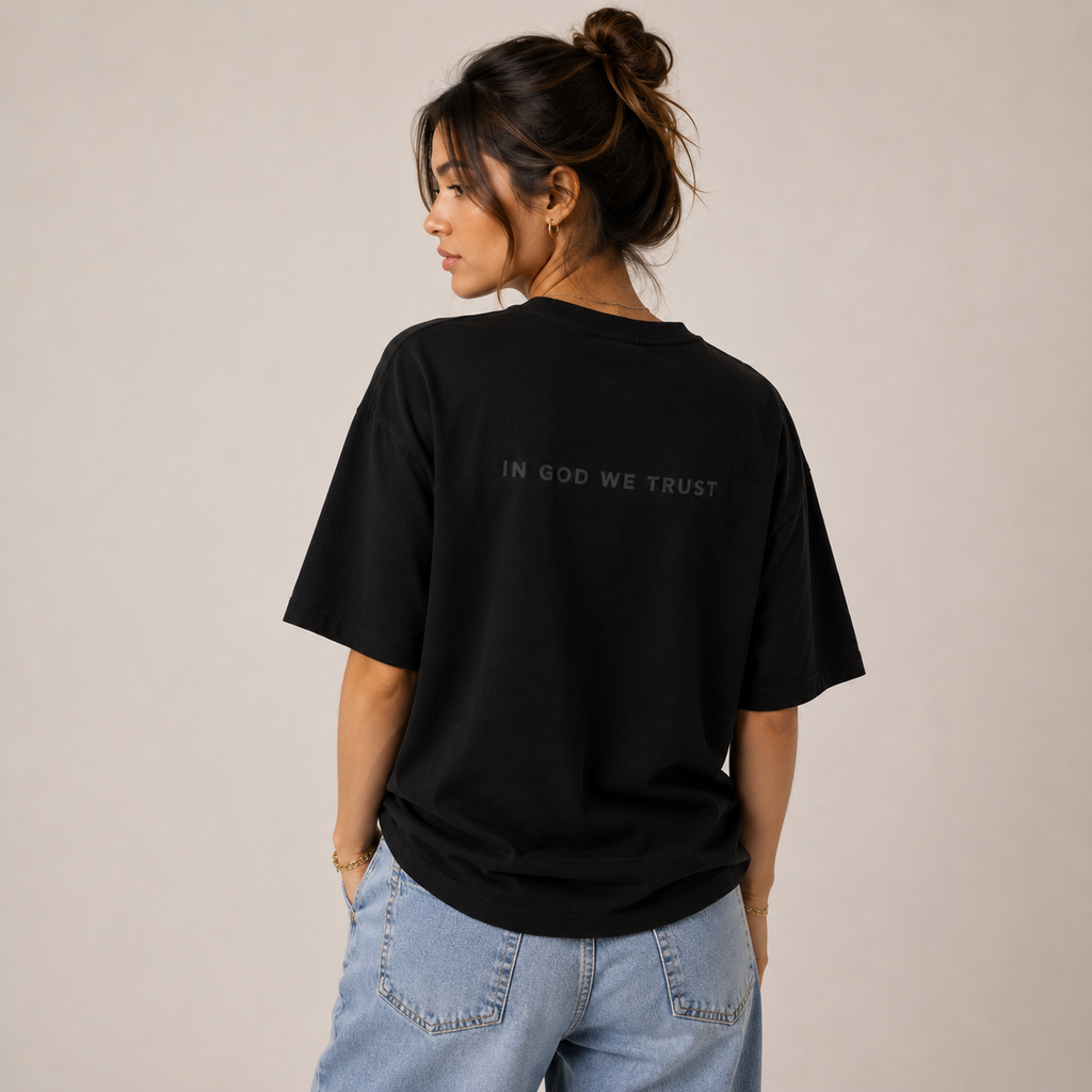 South Dakota All State In God We Trust Unisex Casual Oversized Boxy Tee