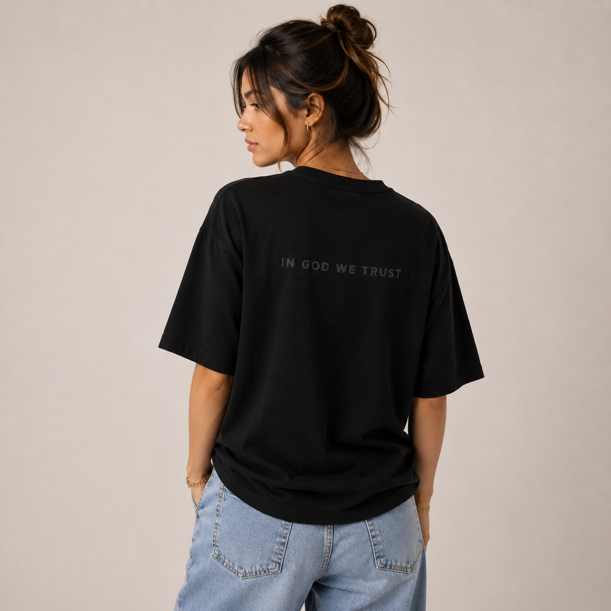 South Dakota All State In God We Trust Unisex Casual Oversized Boxy Tee