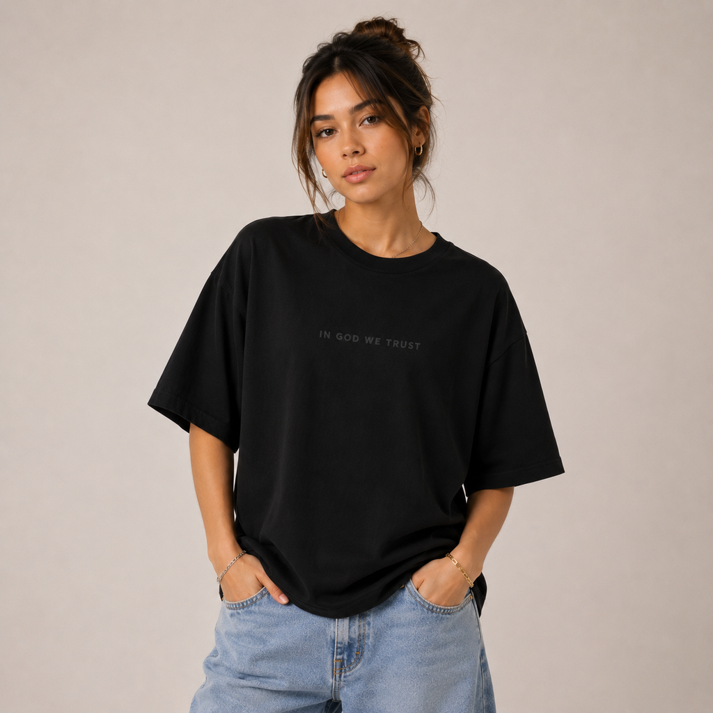 South Dakota All State In God We Trust Unisex Casual Oversized Boxy Tee