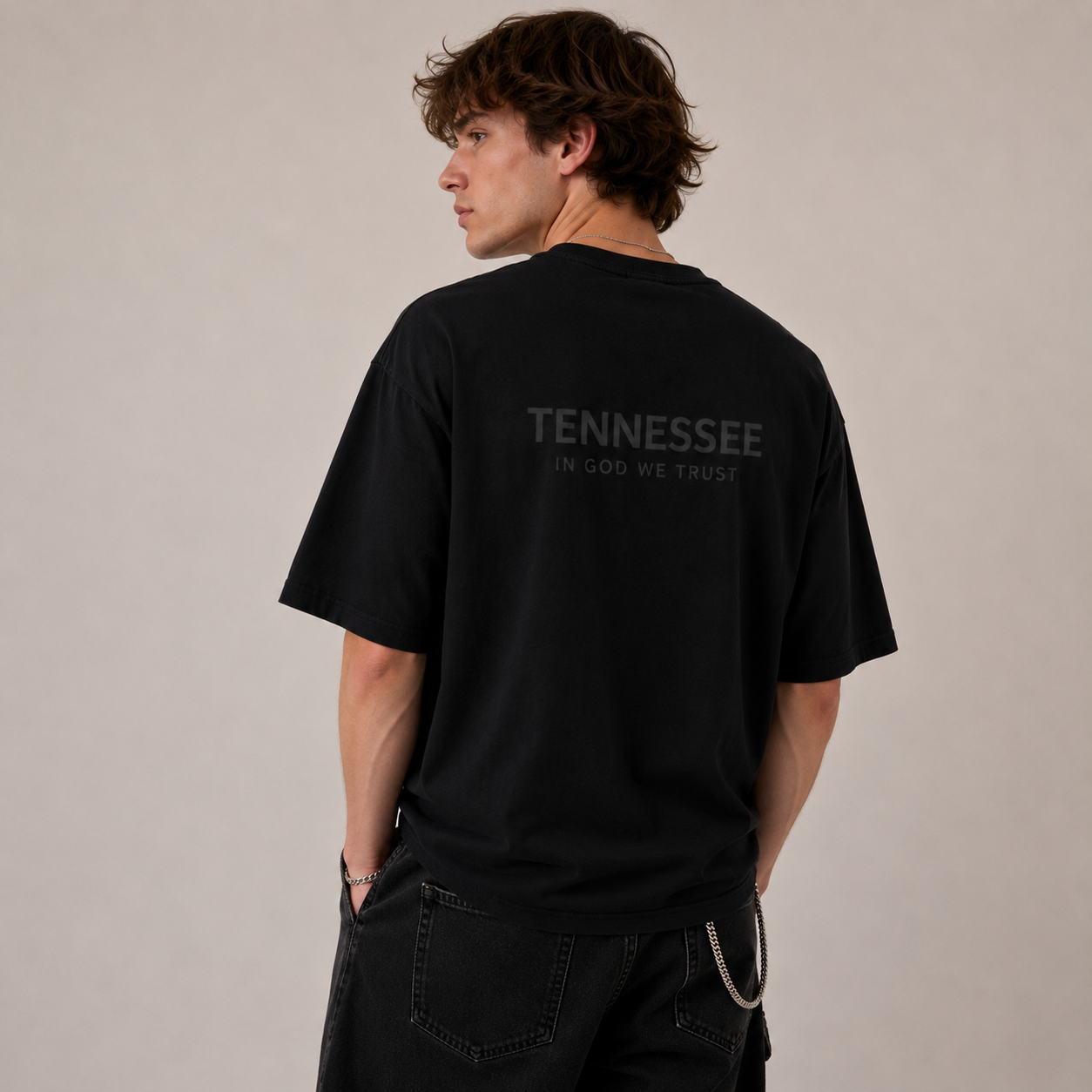 Tennessee All State In God We Trust Unisex Casual Oversized Boxy Tee