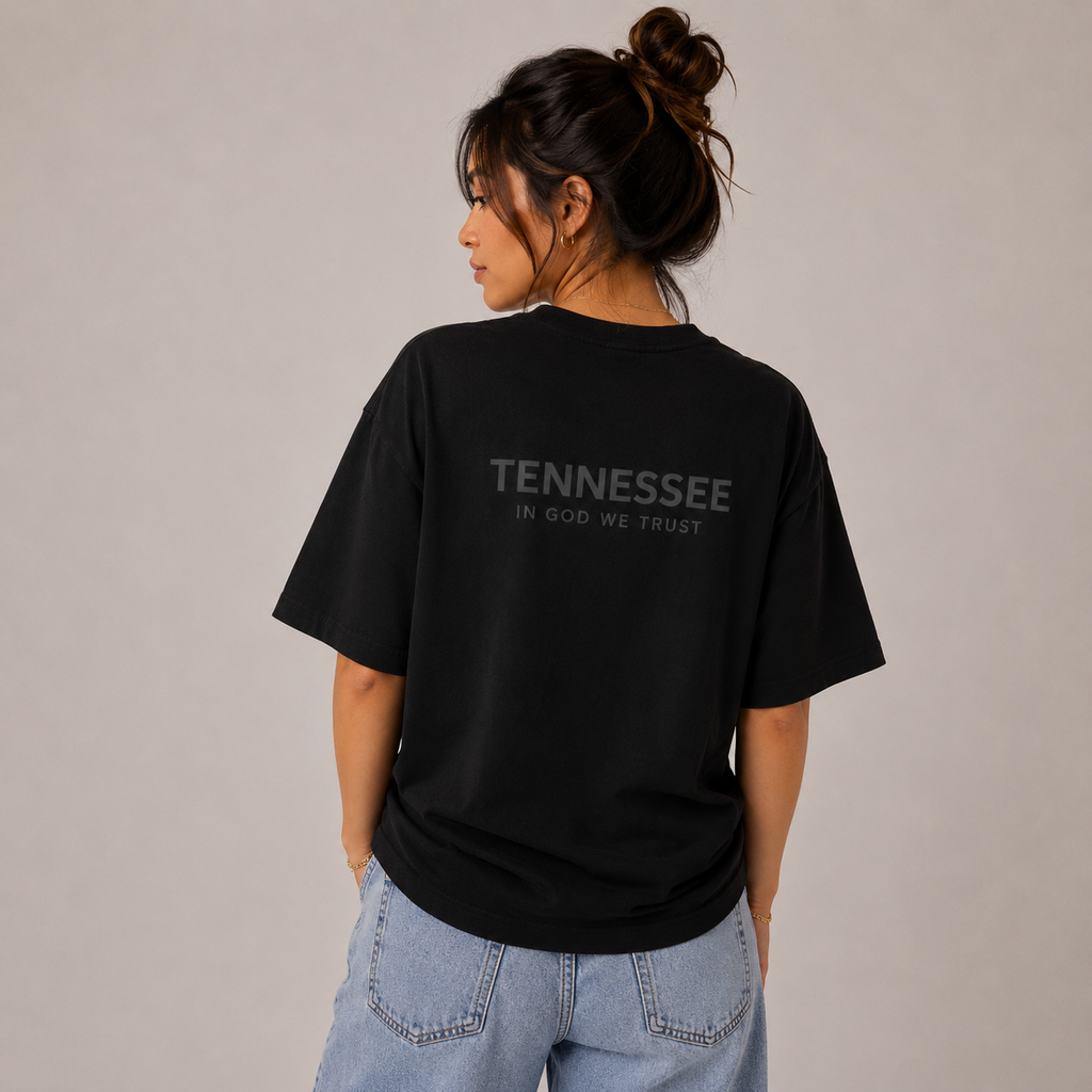 Tennessee All State In God We Trust Unisex Casual Oversized Boxy Tee
