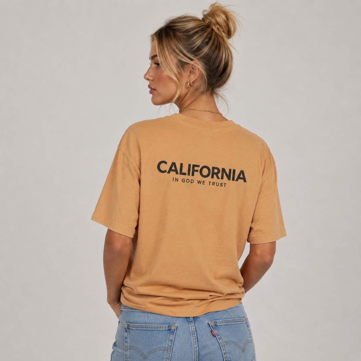 California All State In God We Trust Unisex Max Heavyweight Short Sleeve