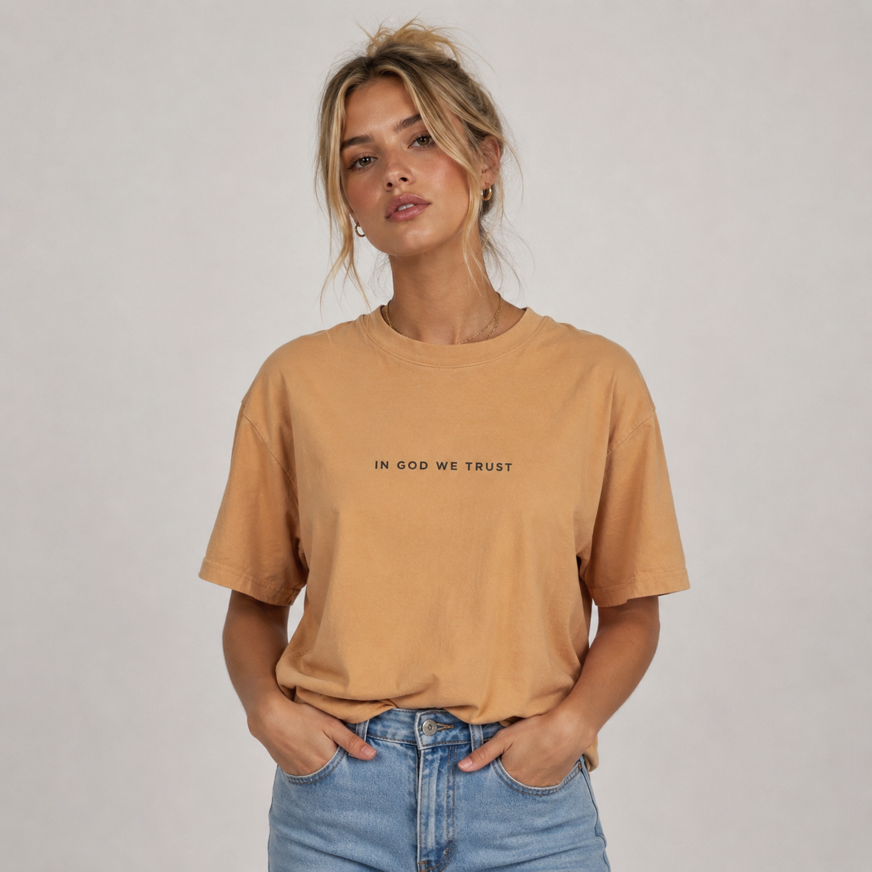 California All State In God We Trust Unisex Max Heavyweight Short Sleeve