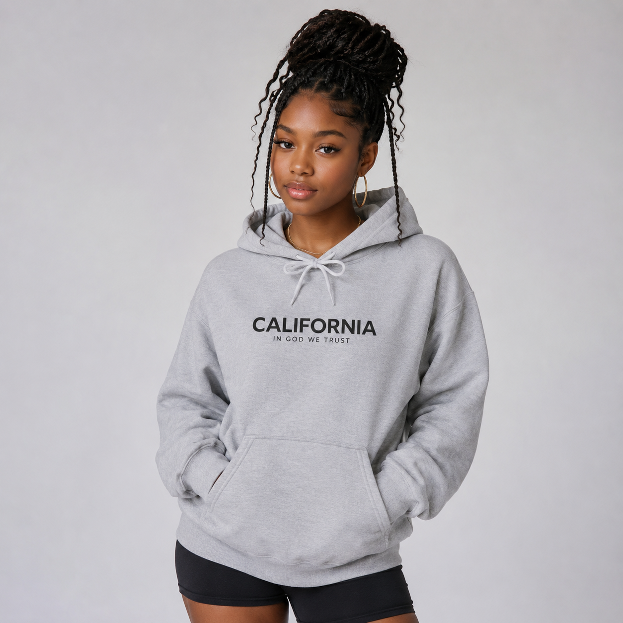 California All State In God We Trust Unisex Hooded Sweatshirt