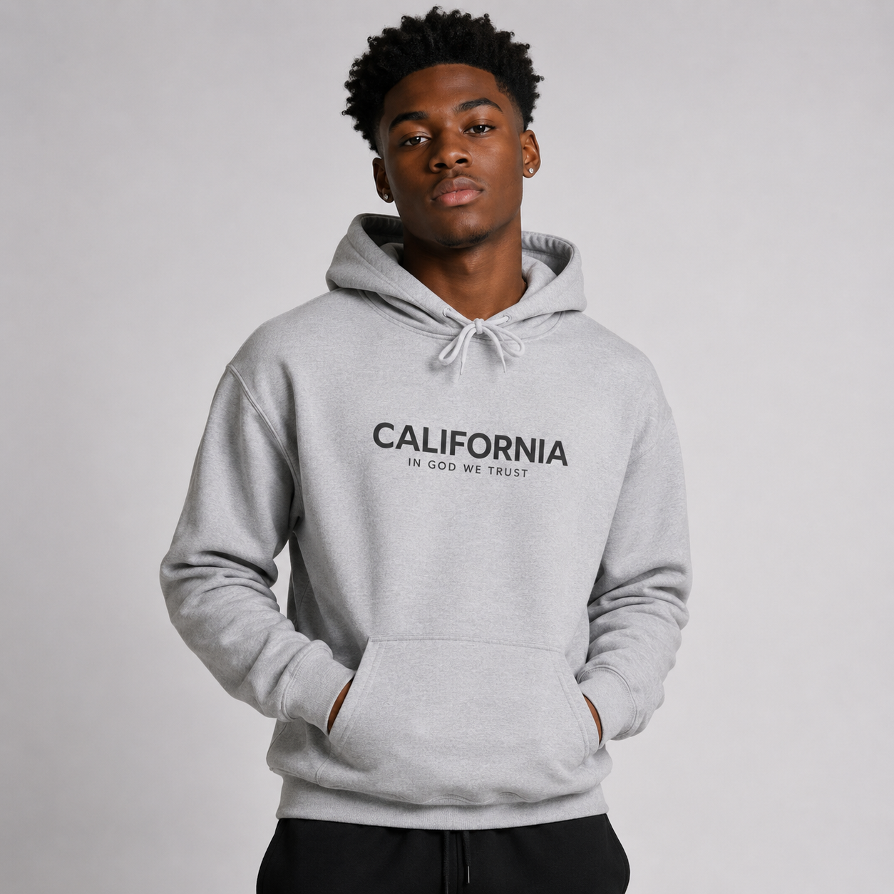 California All State In God We Trust Unisex Hooded Sweatshirt