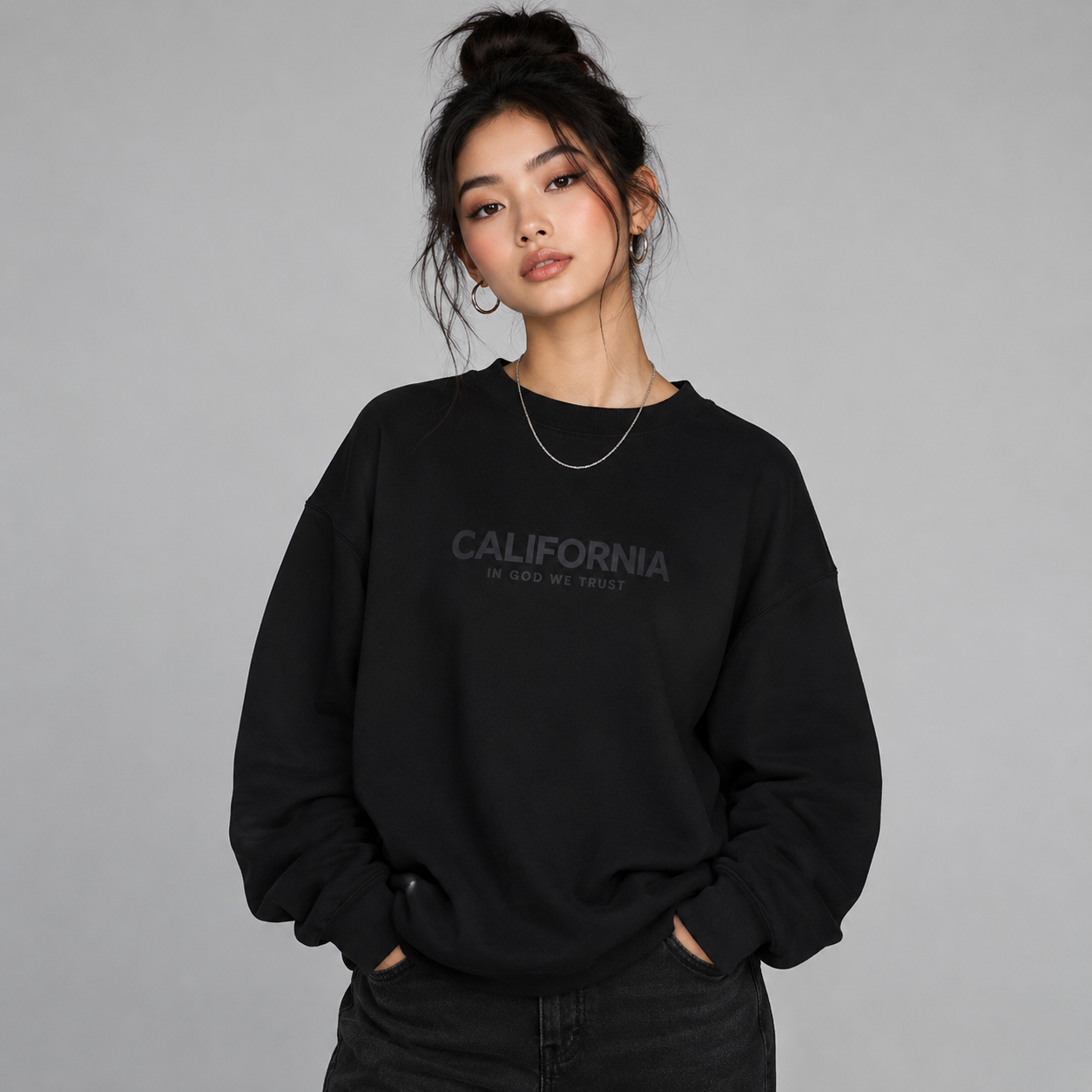 California All State In God We Trust Unisex Crewneck Sweatshirt