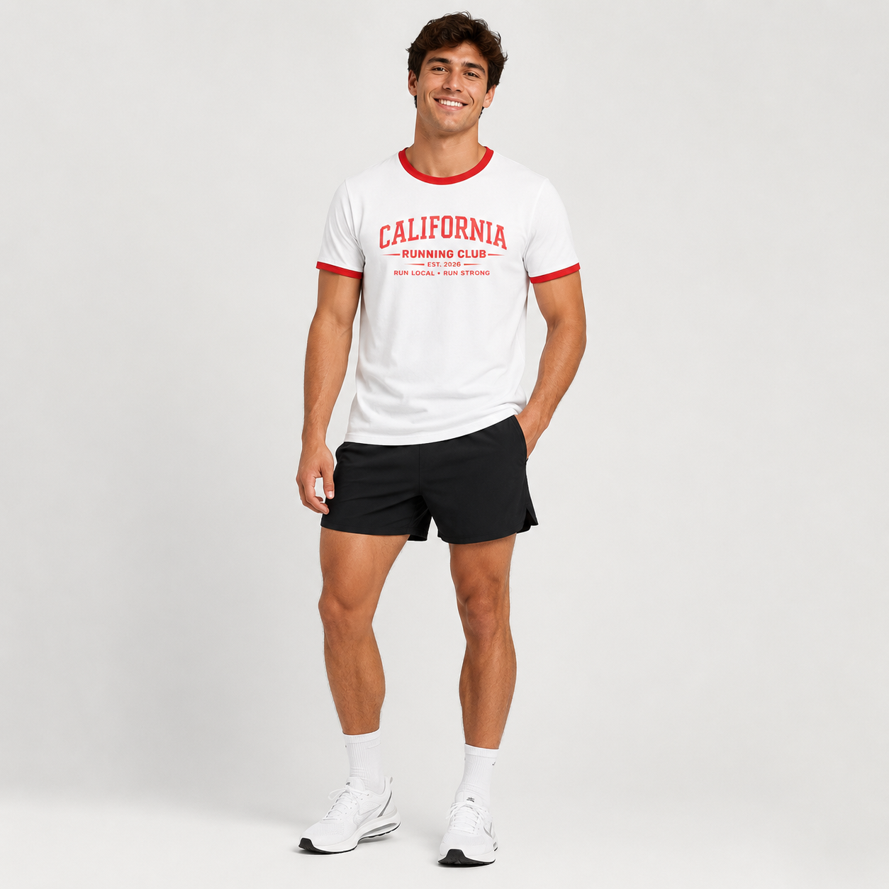 California Running Club 2026 All State Men's Staple Ringer Tee