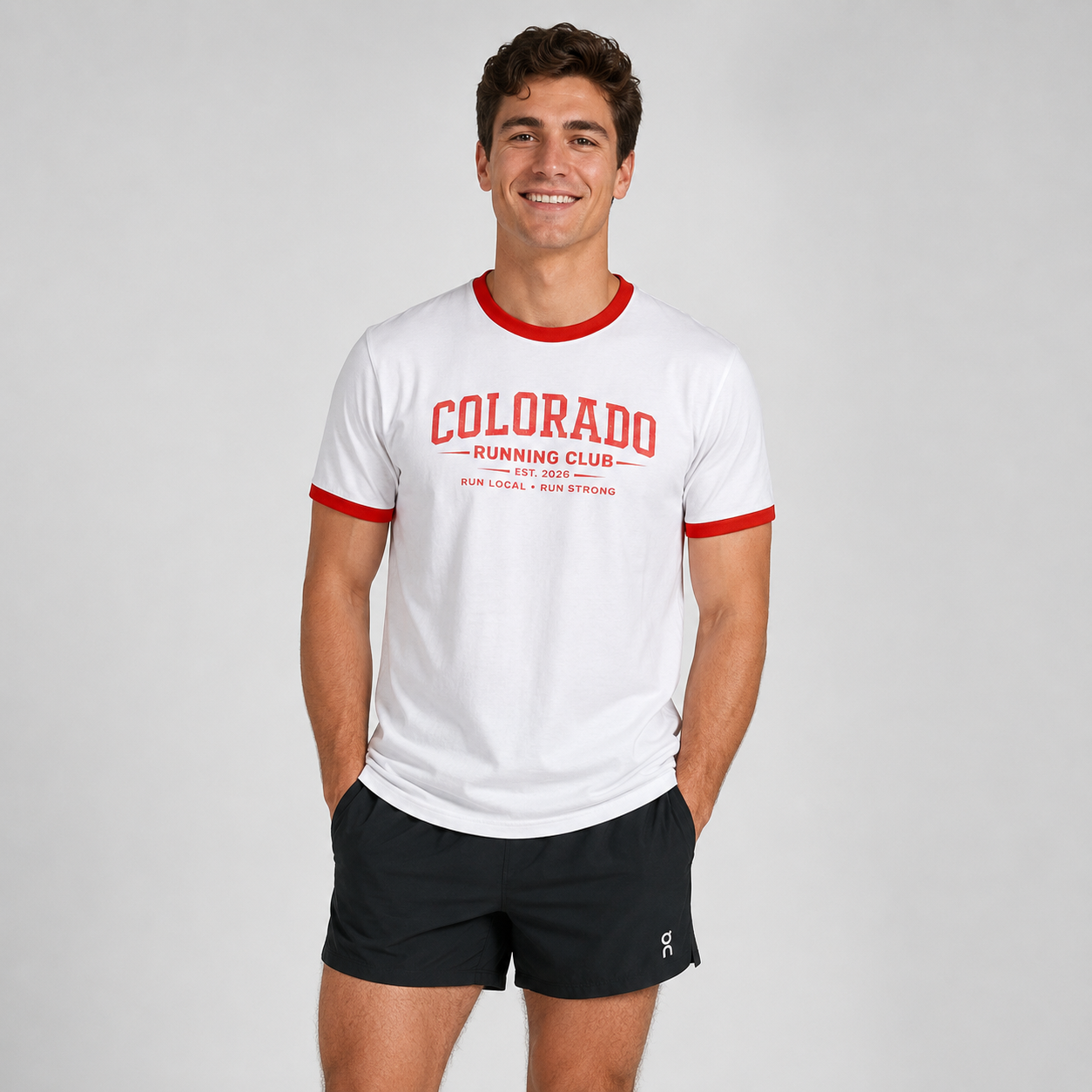 Colorado Running Club 2026 All State Men's Staple Ringer Tee