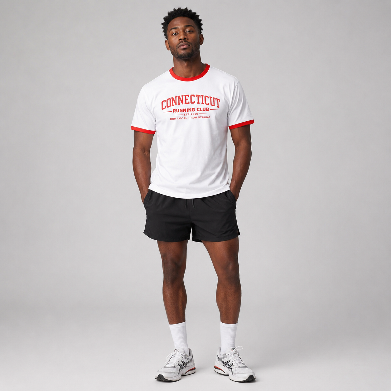 Connecticut Running Club 2026 All State Men's Staple Ringer Tee
