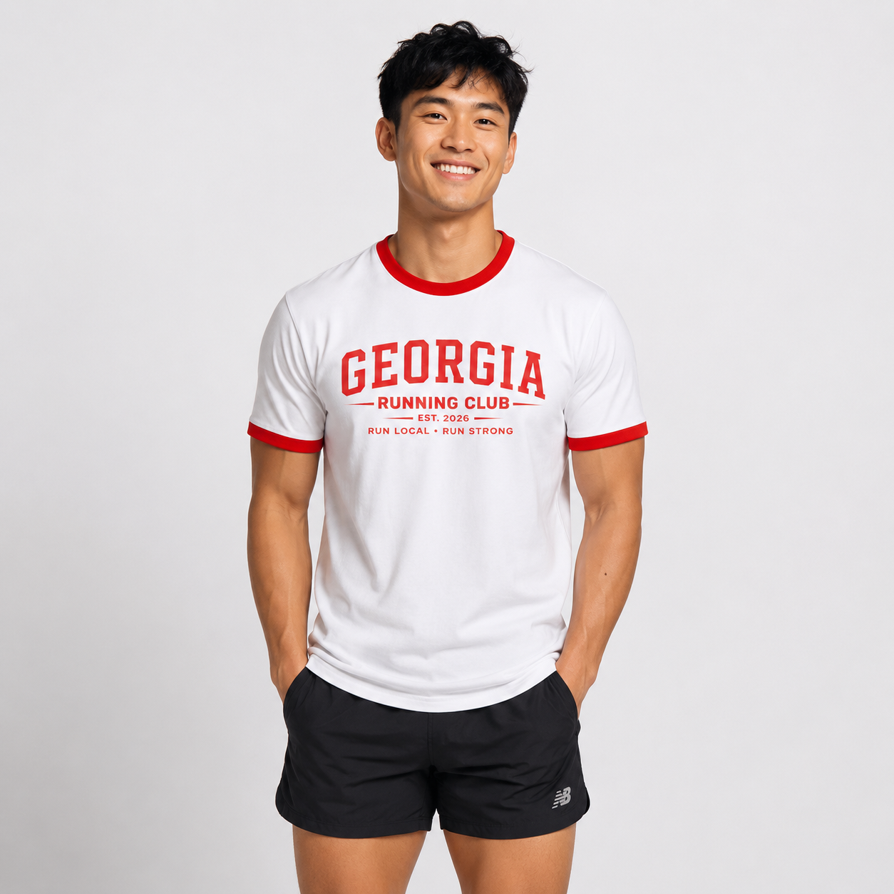 Georgia Running Club 2026 All State Men's Staple Ringer Tee